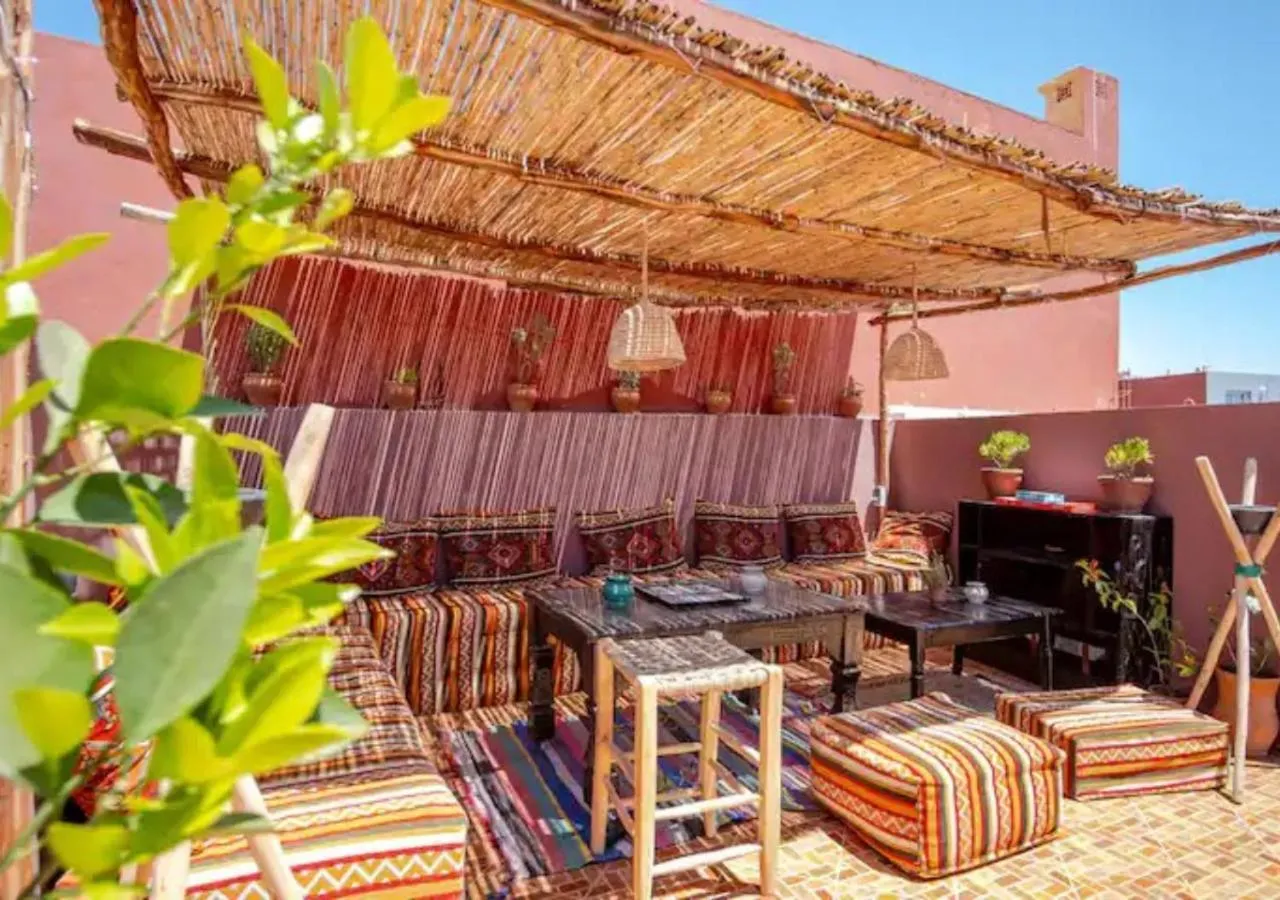 Balcony/Terrace in Sable beach surf camp Tamraght
