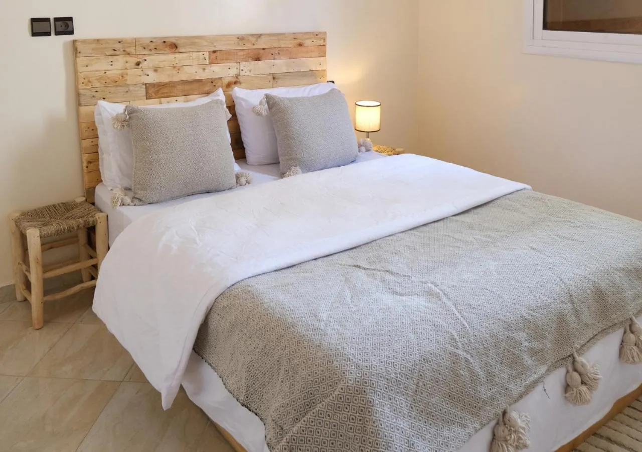 Bed in Sable beach surf camp Tamraght