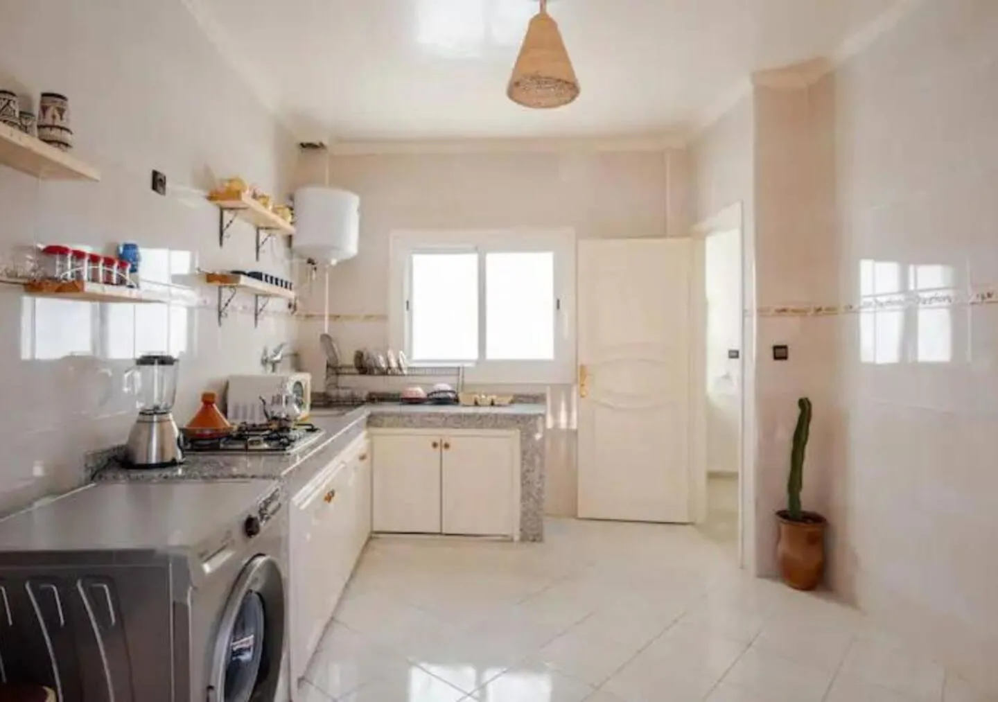 Kitchen or kitchenette in Sable beach surf camp Tamraght