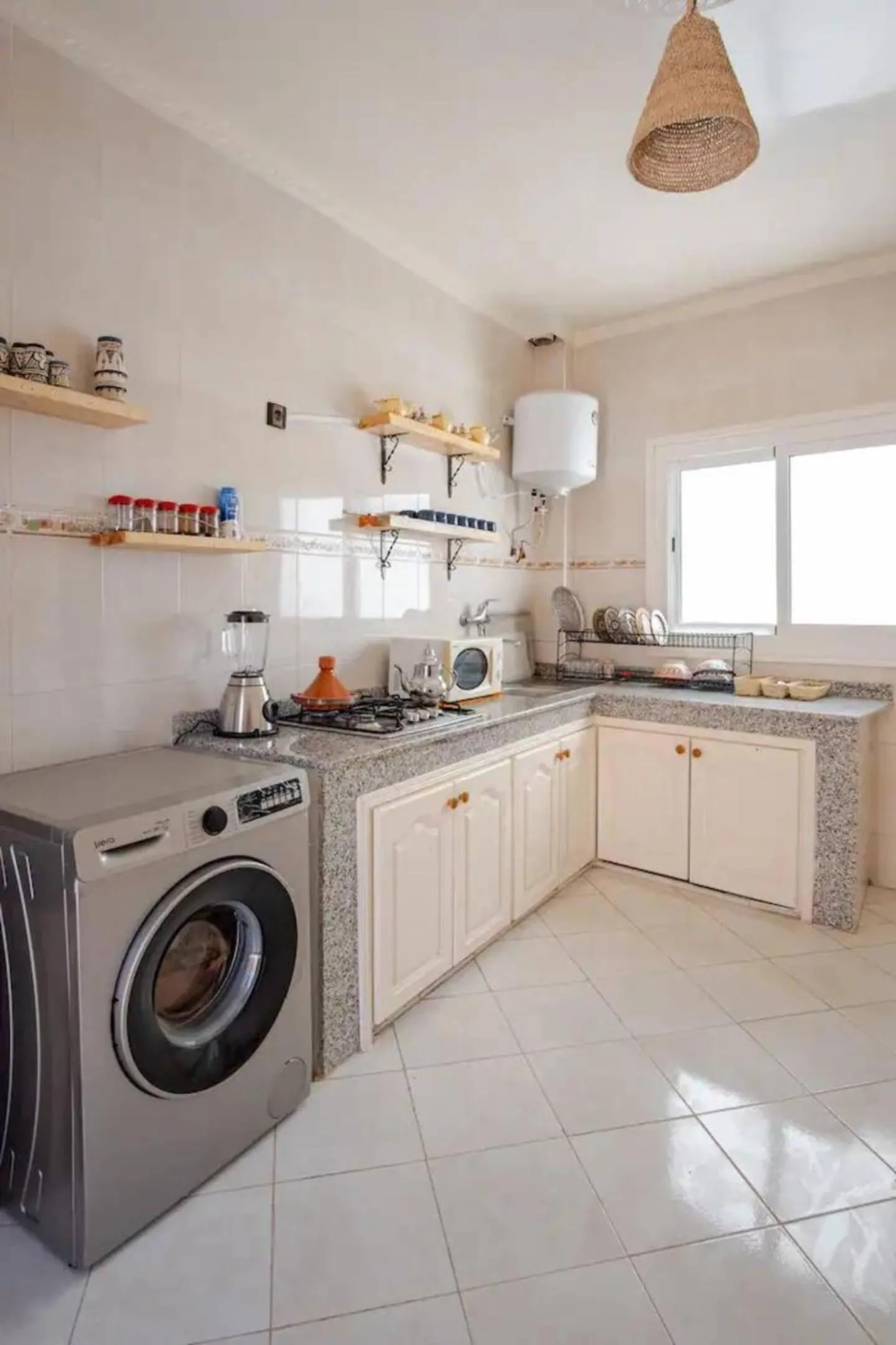 Kitchen or kitchenette in Sable beach surf camp Tamraght