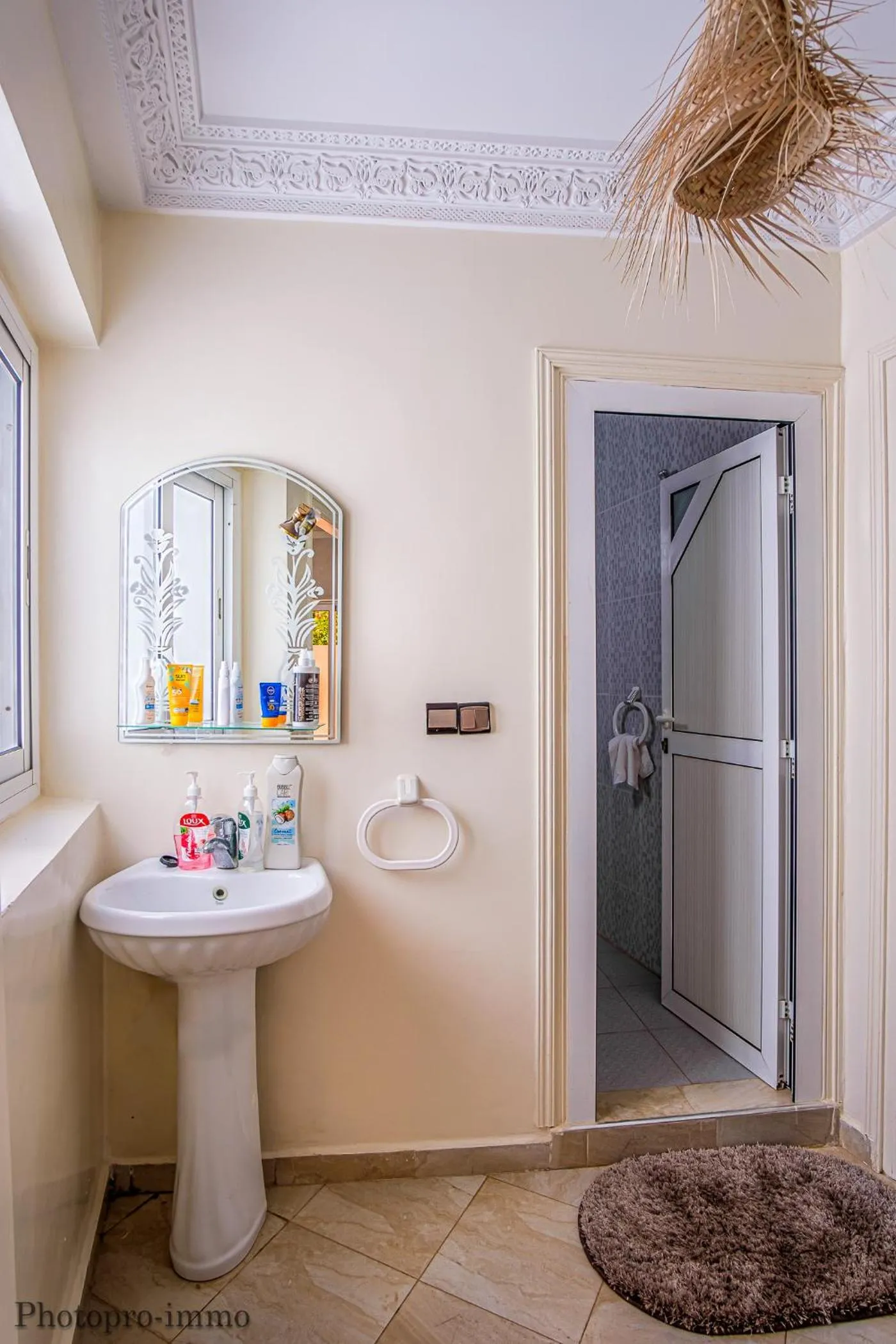 Bathroom in Sable beach surf camp Tamraght