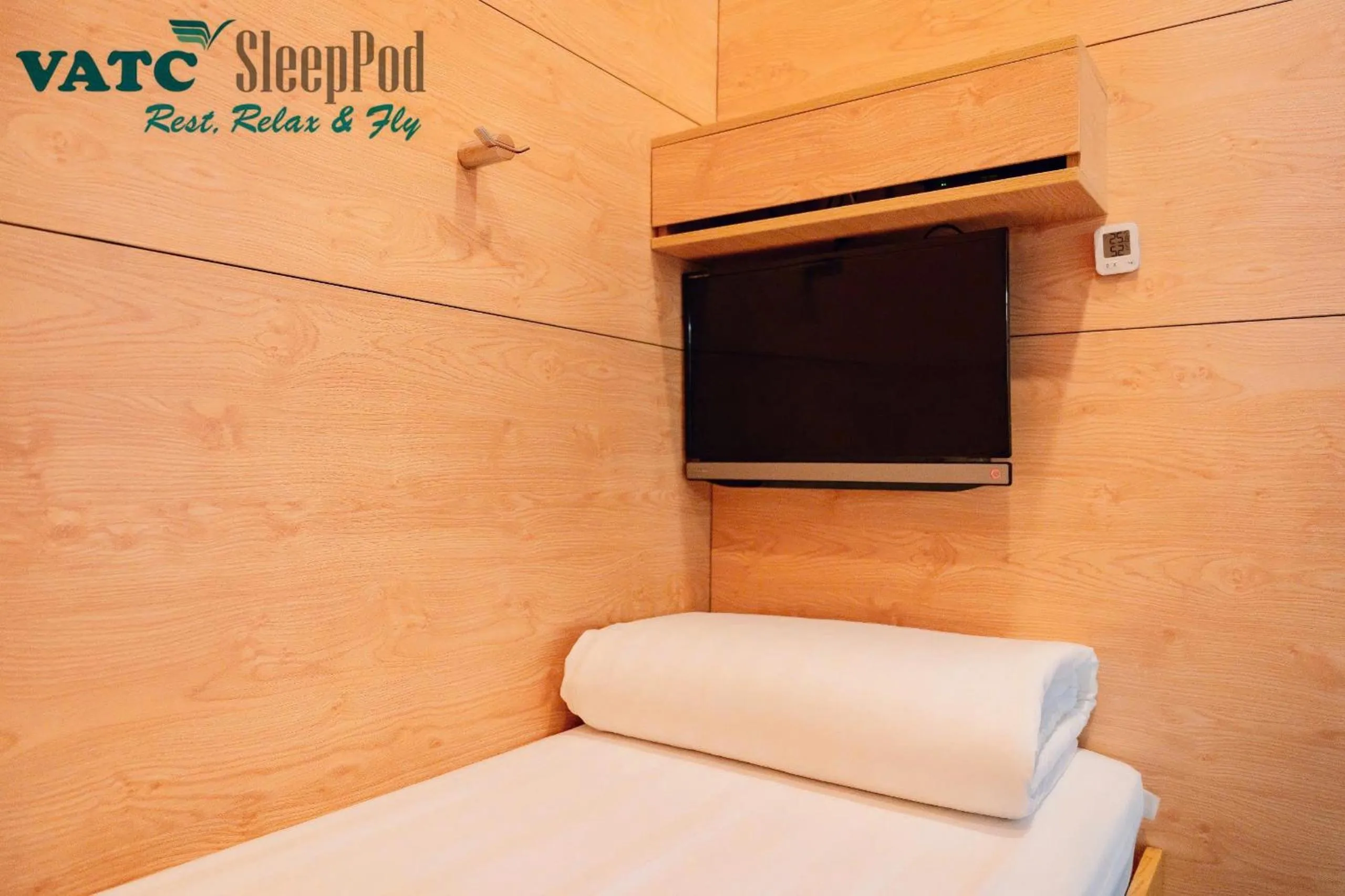 Bed in VATC Sleep Pod Terminal 1