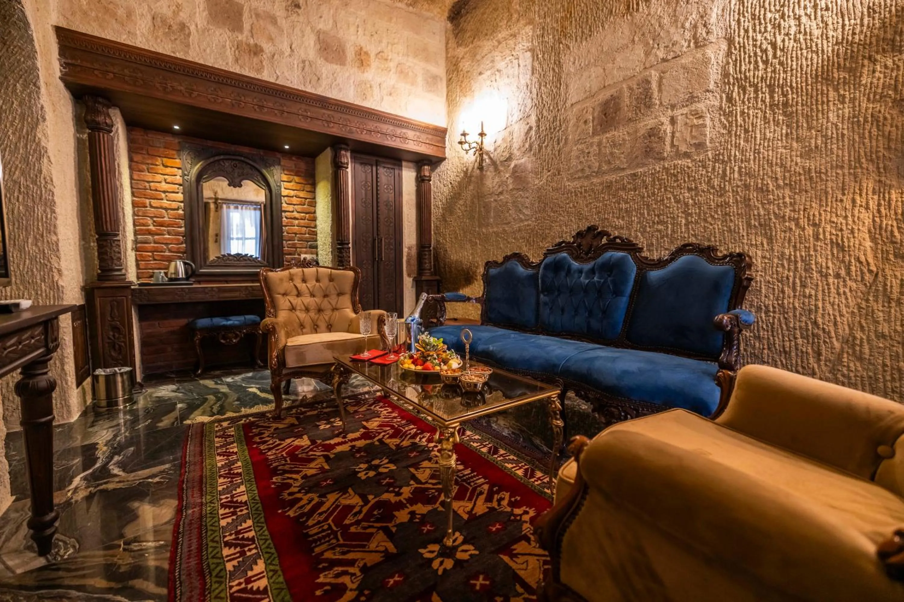 Living room in Signature Cave Cappadocia, Trademark Collection by Wyndham