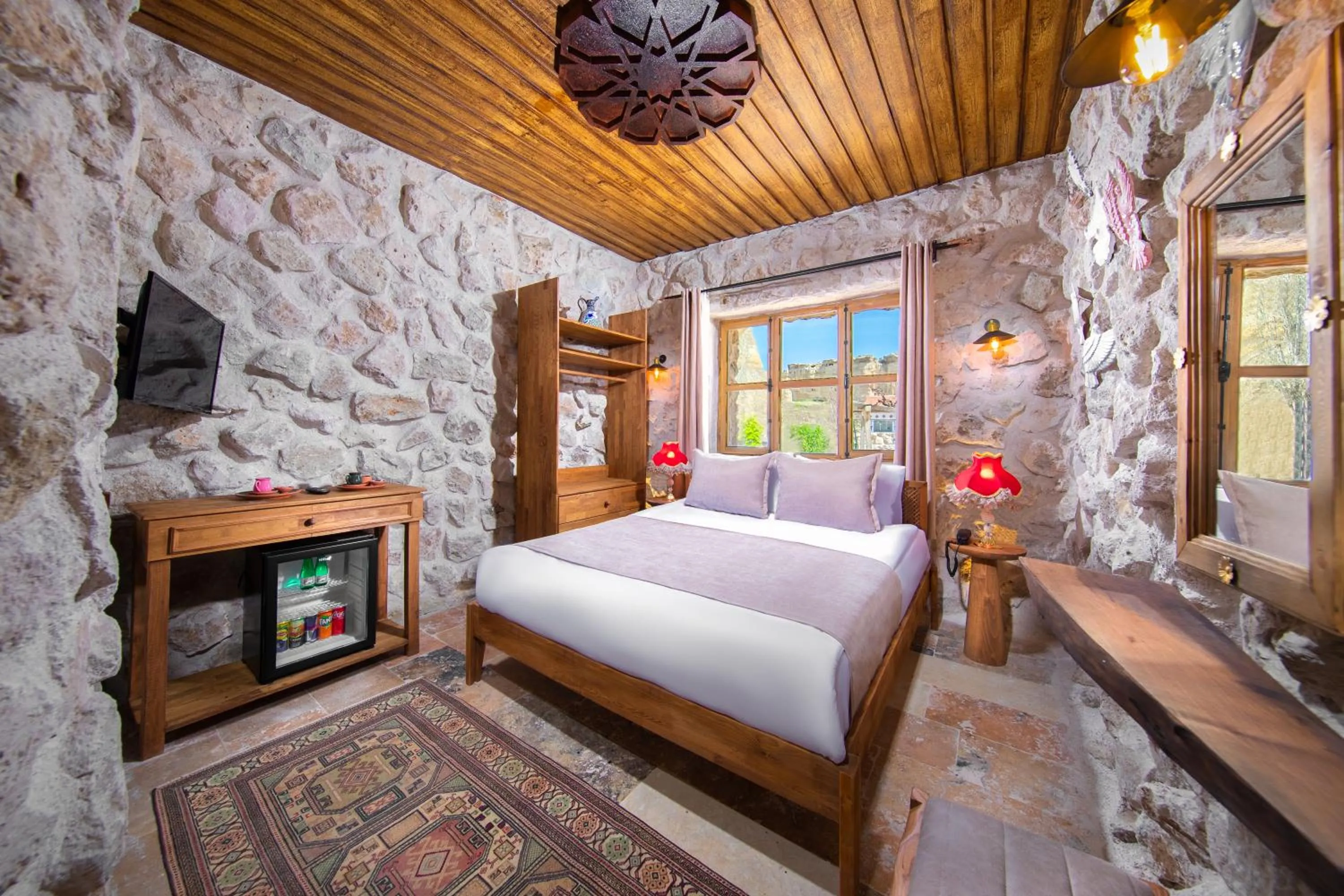 Bed in Cappadocia Cavusin Stone House