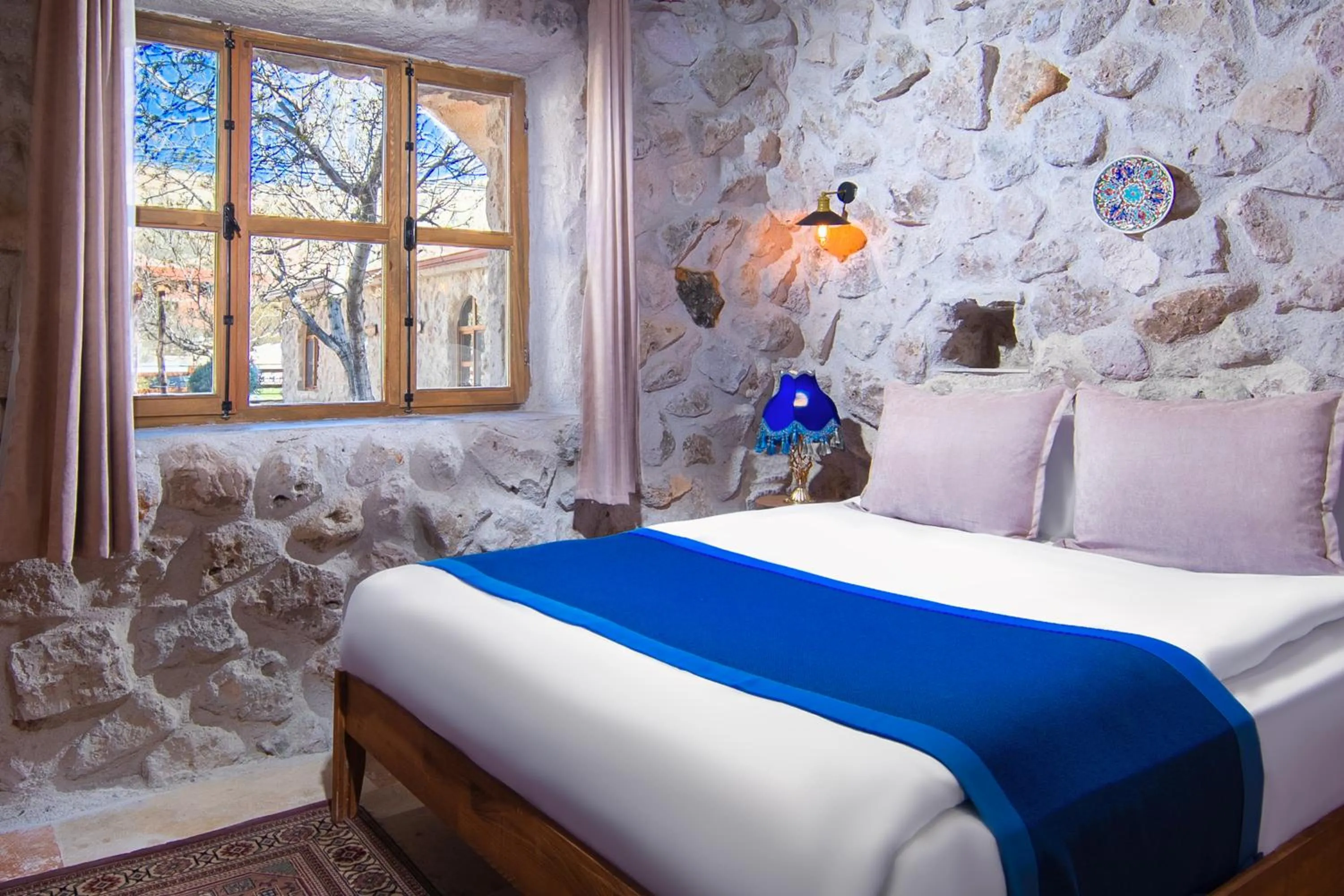 View (from property/room), Bed in Cappadocia Cavusin Stone House