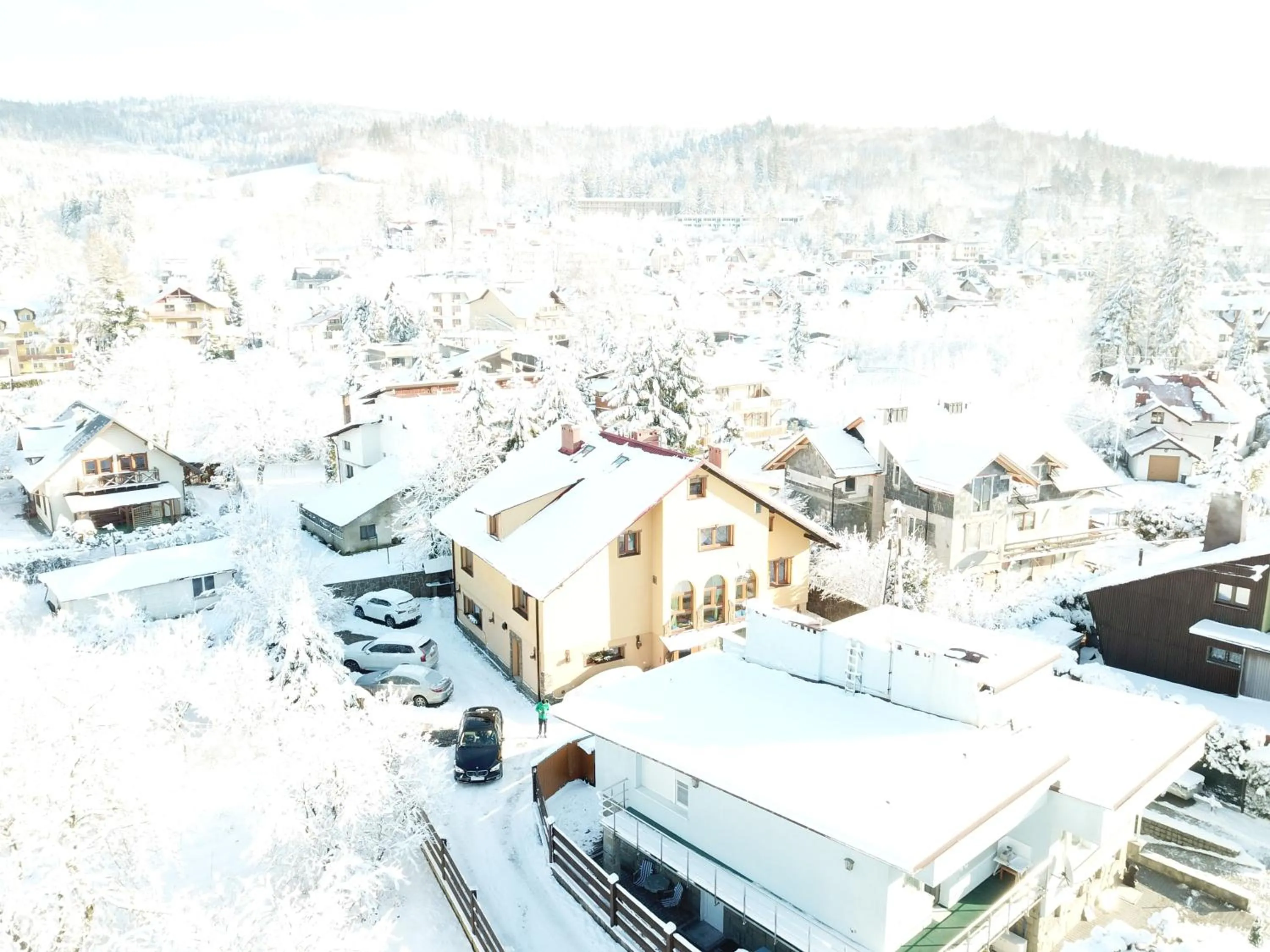 Bird's eye view in Villa Miłosna