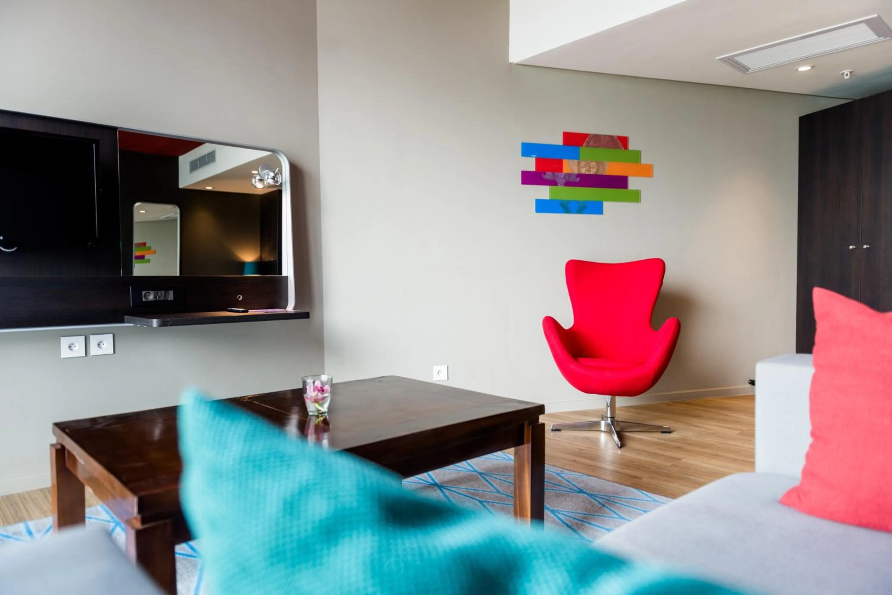 Communal lounge/ TV room in Park Inn by Radisson Libreville