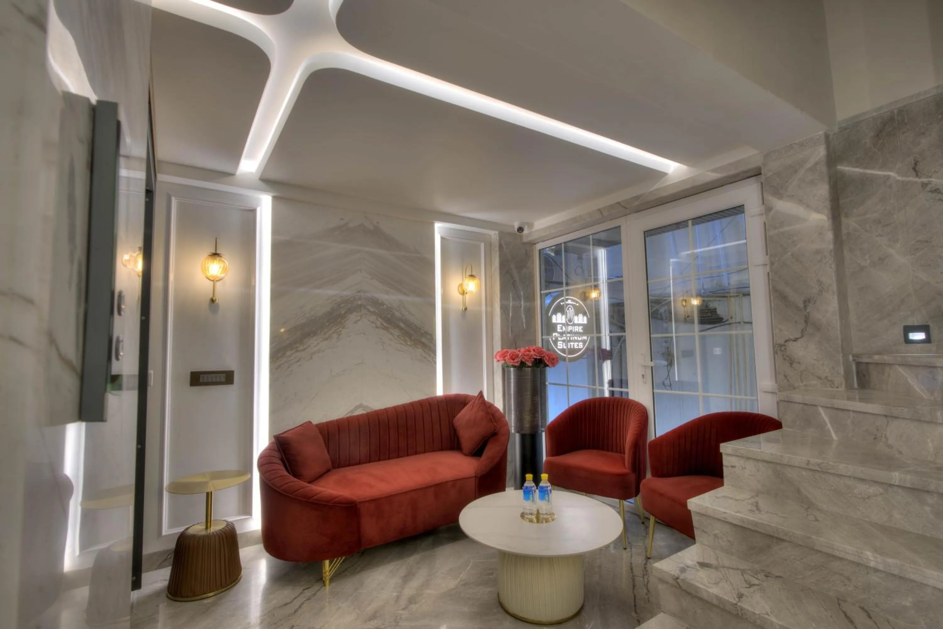 Seating area in Empire Platinum Suites-Luxury Aparthotel Central Delhi