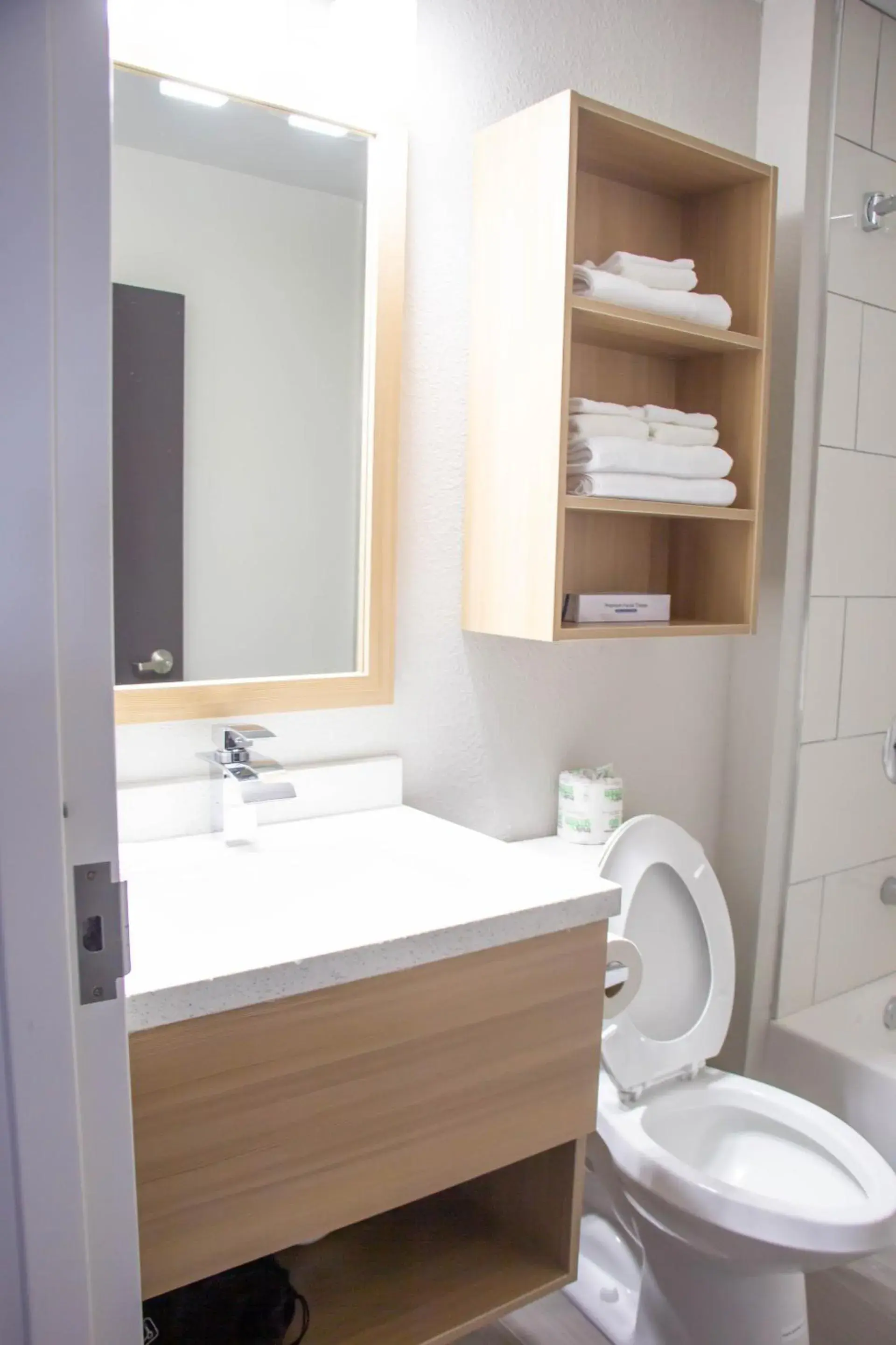 Bathroom in Microtel Inn & Suites by Wyndham Camp Lejeune/Jacksonville Bathroom in Microtel Inn & Suites by Wyndham Camp Lejeune/Jacksonville