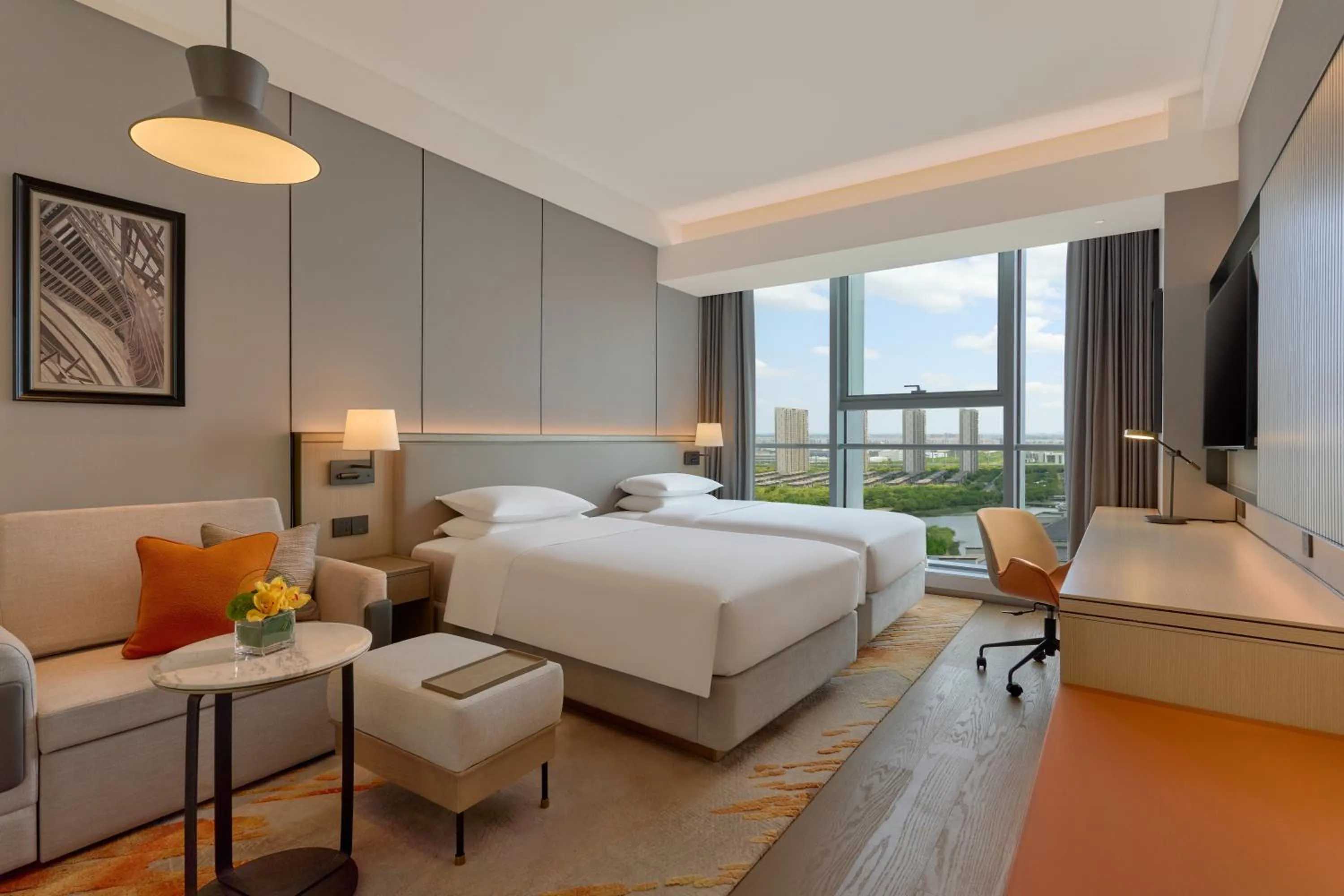 Bed in Hyatt Place Nantong Xinghu City Plaza