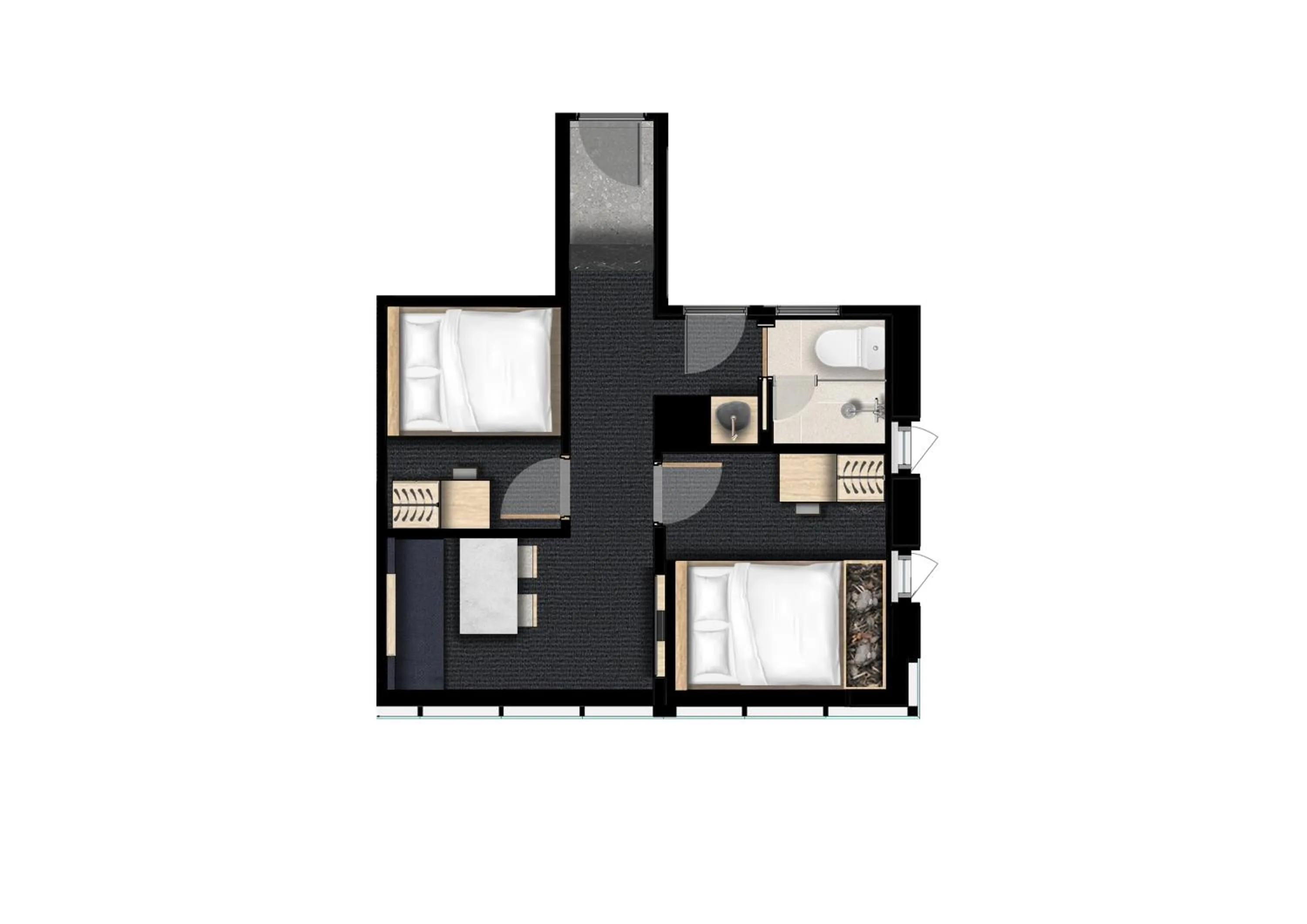 Floor plan in UH Suite Seoul Deoksugung