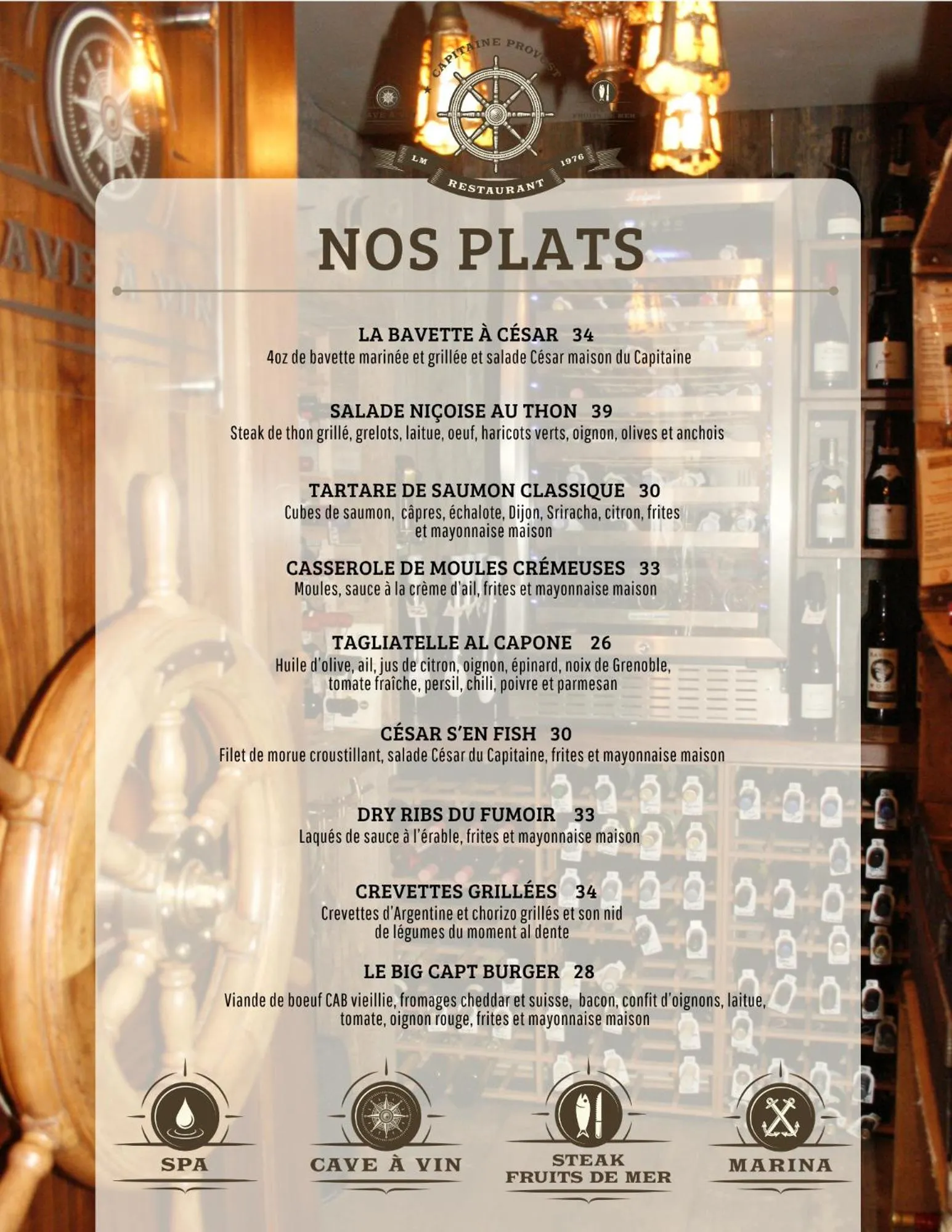 Restaurant/places to eat in Auberge et Chalets sur le Lac