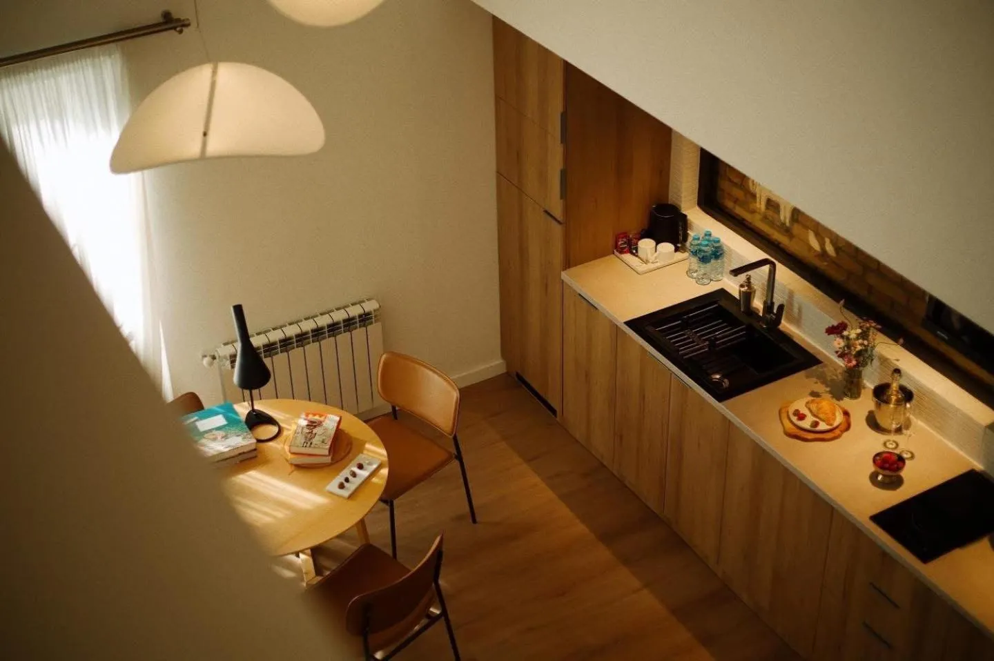 Kitchen or kitchenette in Artifact Apart Hotel