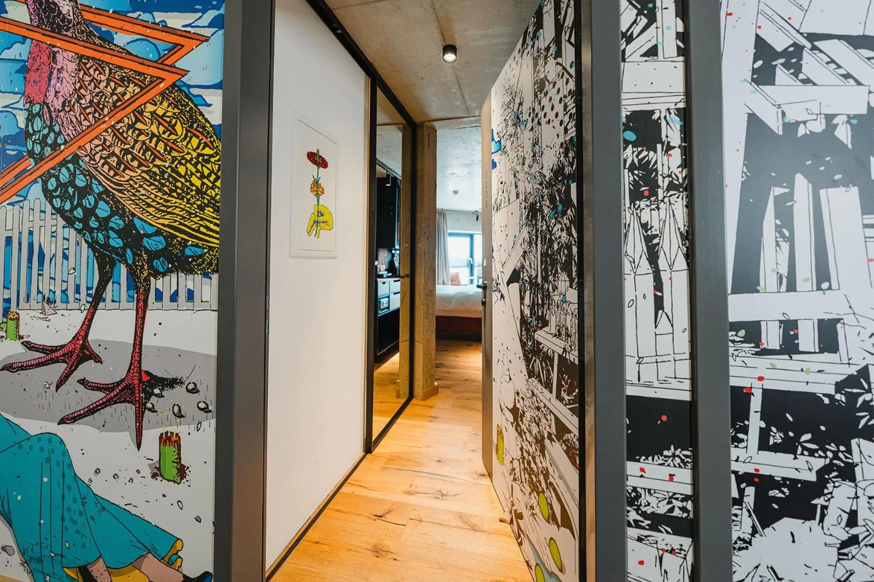 Decorative detail in John & Will Silo-Hotel by Guldsmeden