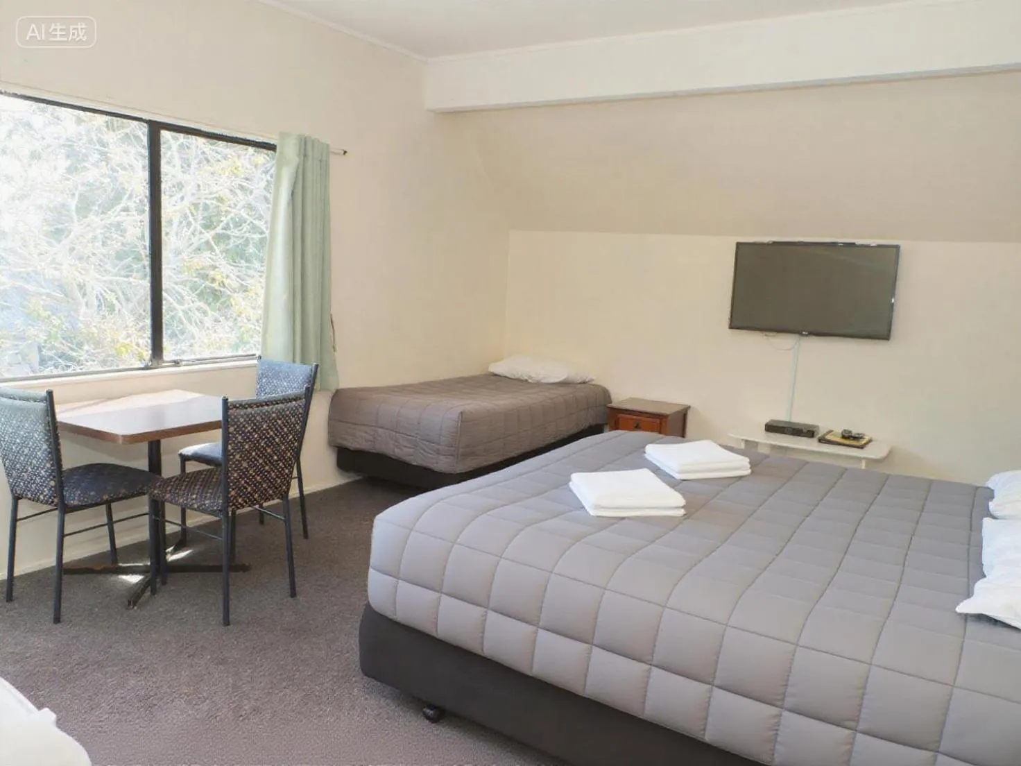 TV and multimedia, Bed in Drury Motor Lodge