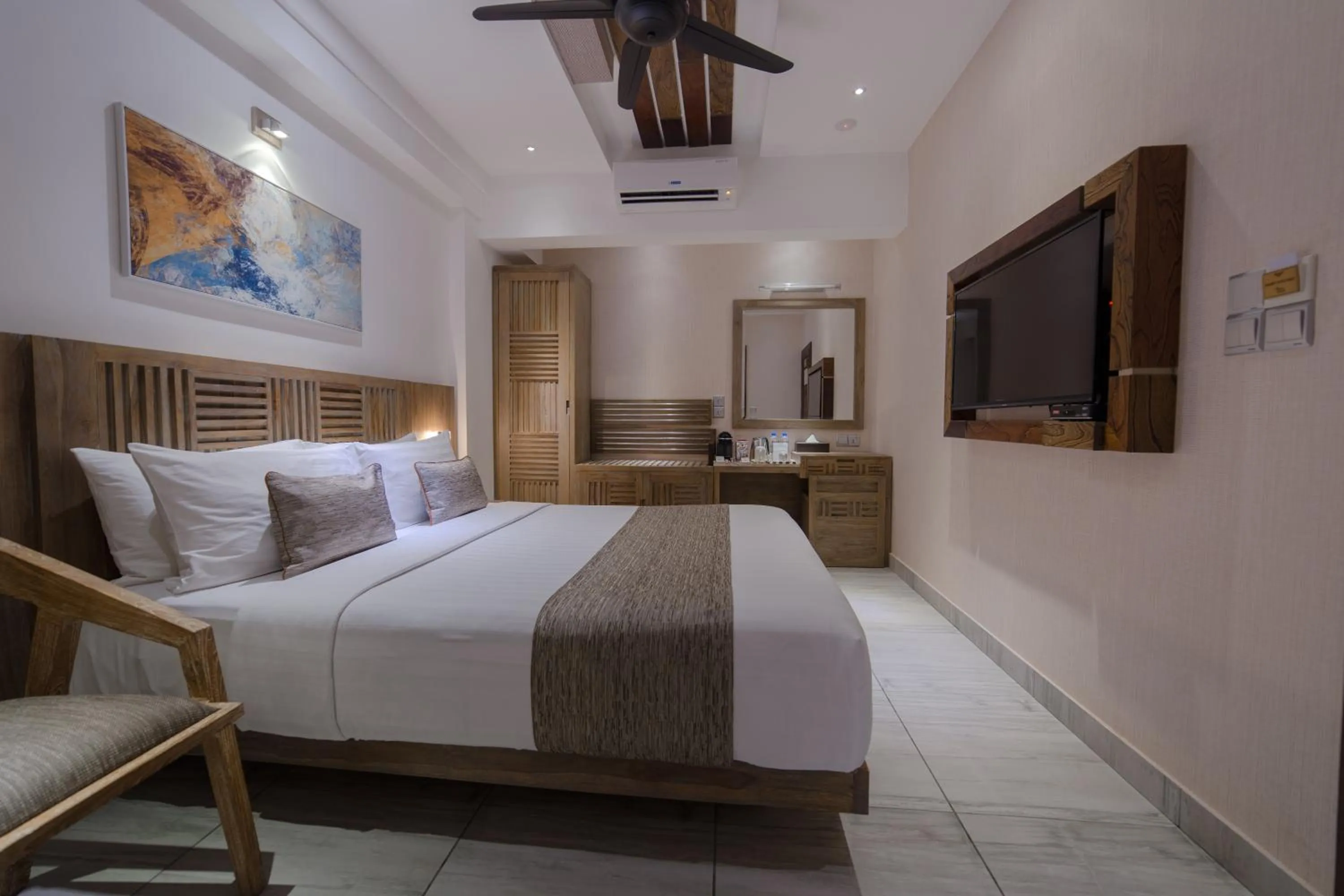 TV and multimedia, Bed in Hotel Ocean Grand at Hulhumale