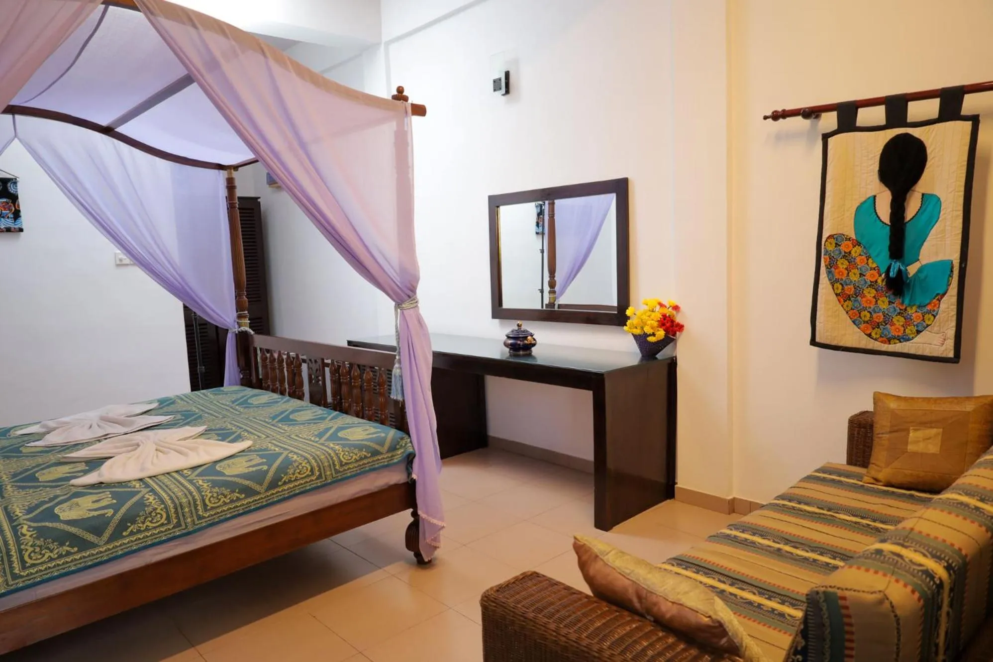 Bed in Solomon Beach Hotel