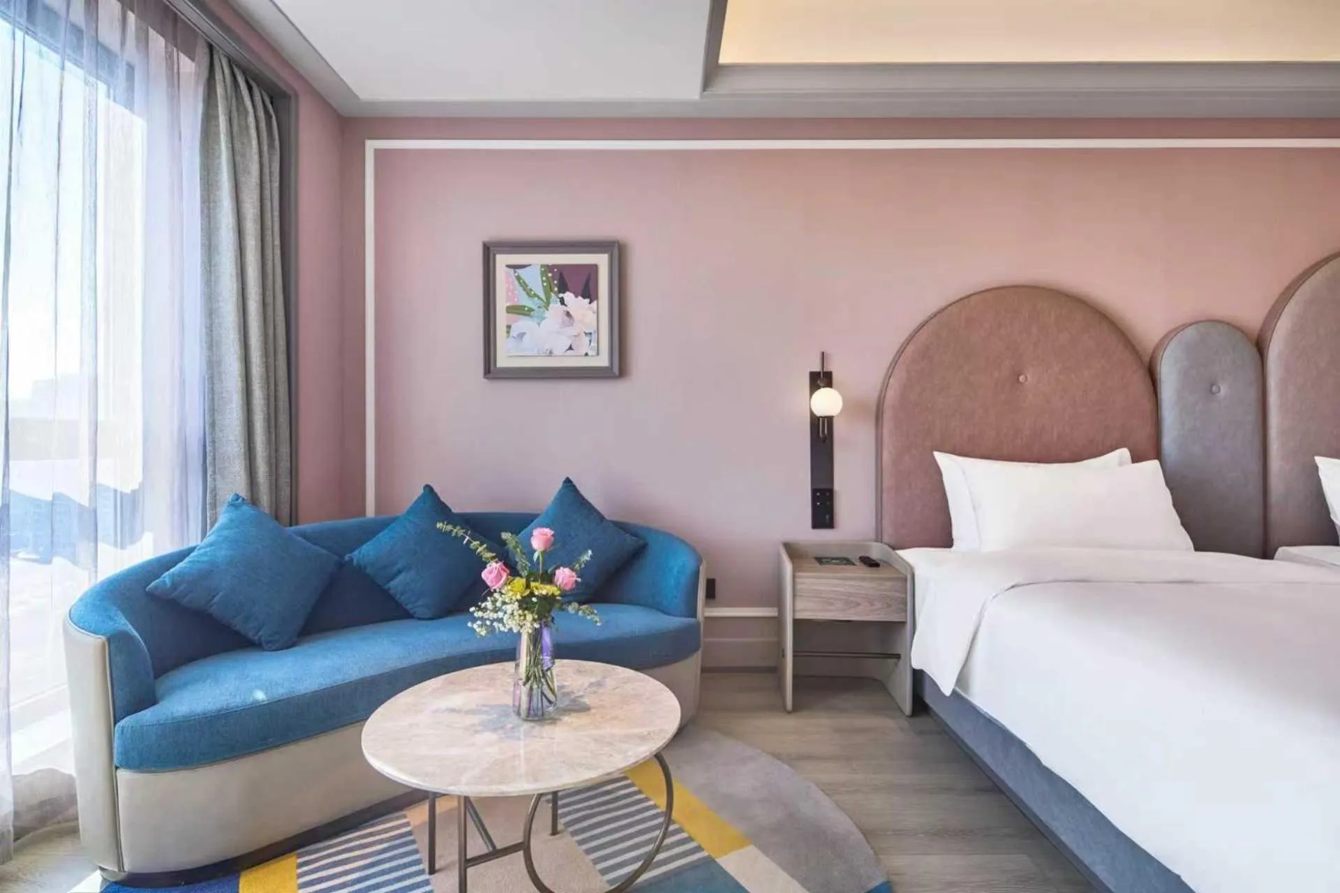 View (from property/room), Bed in Mercure Yiwu International Trade City