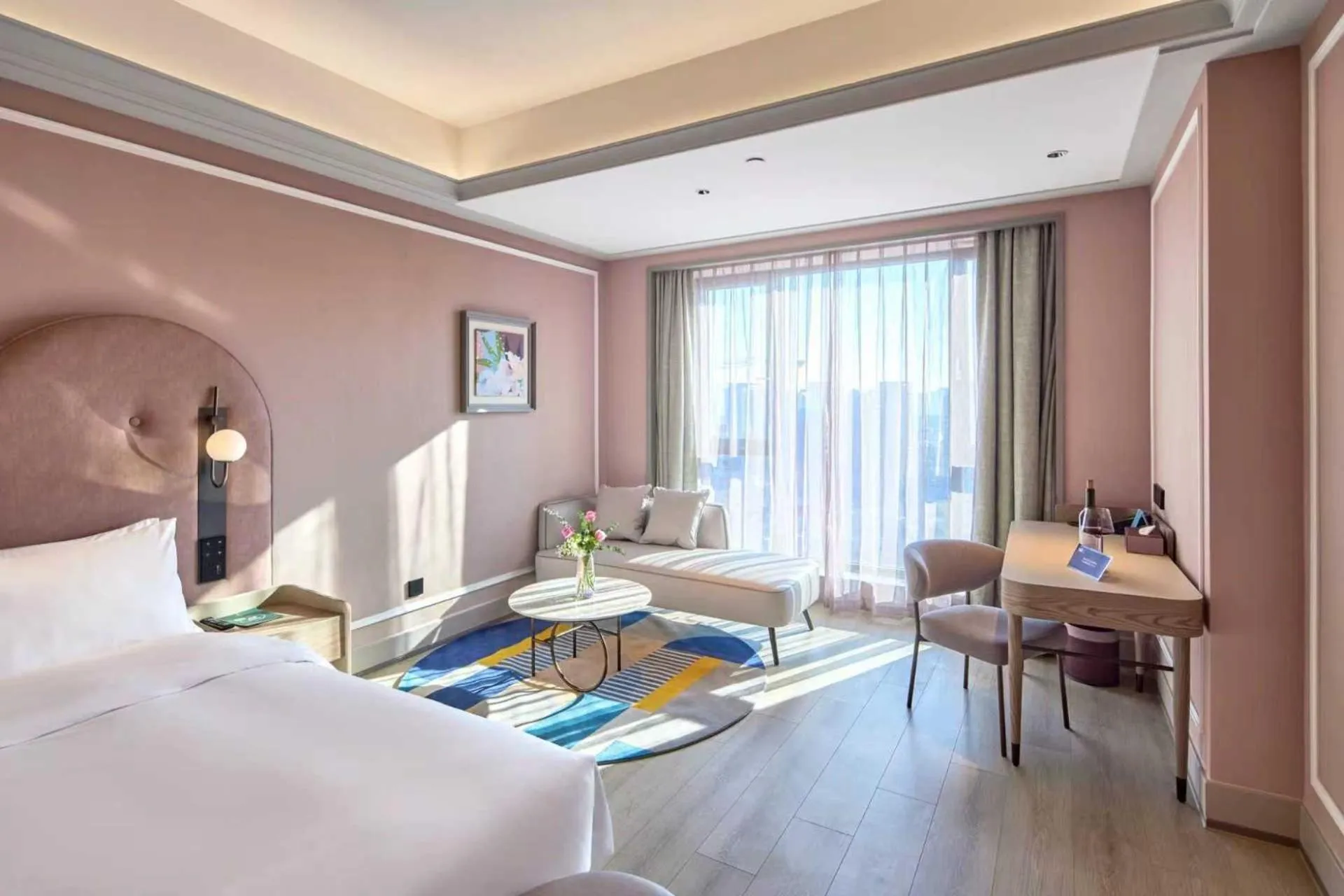 View (from property/room), Bed in Mercure Yiwu International Trade City