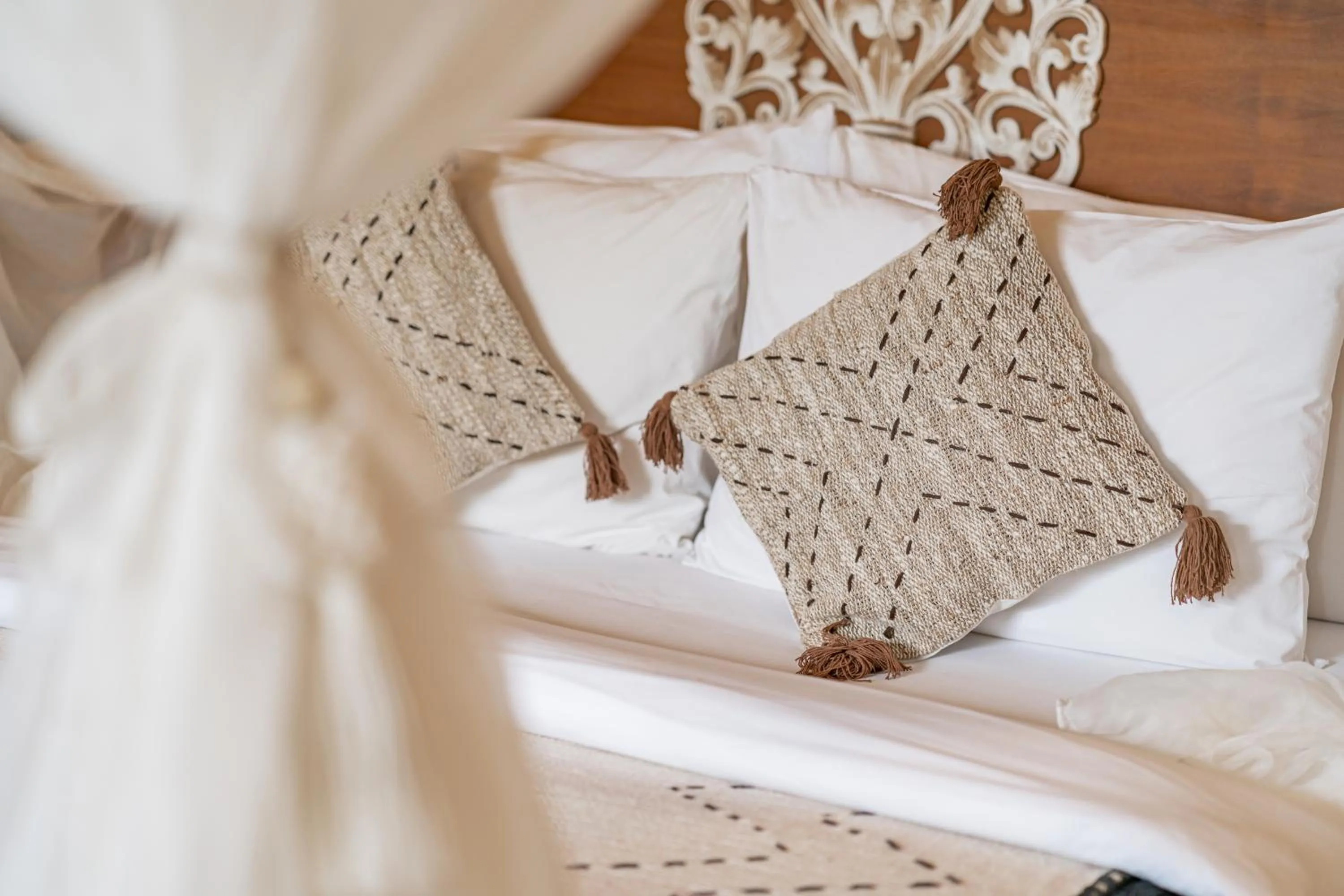 Bed in Om Ham Retreat and Resort