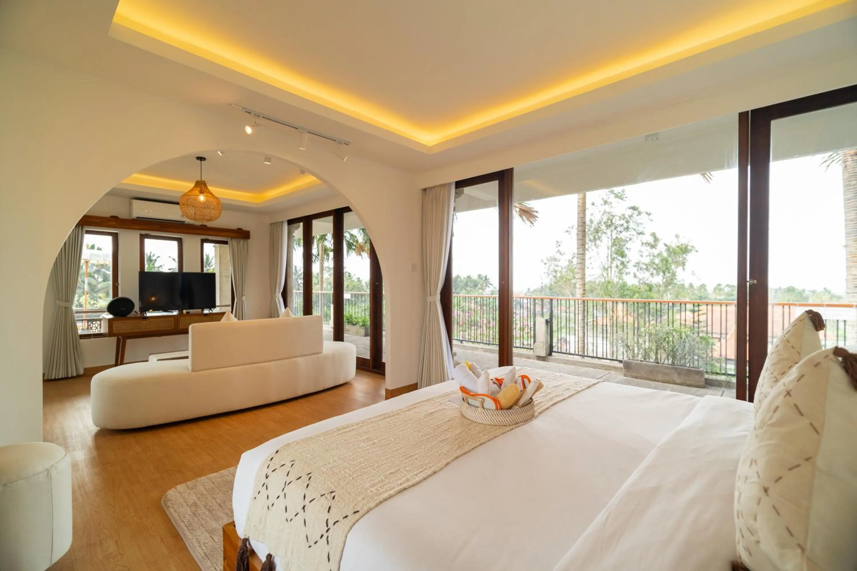 Bed in Om Ham Retreat and Resort