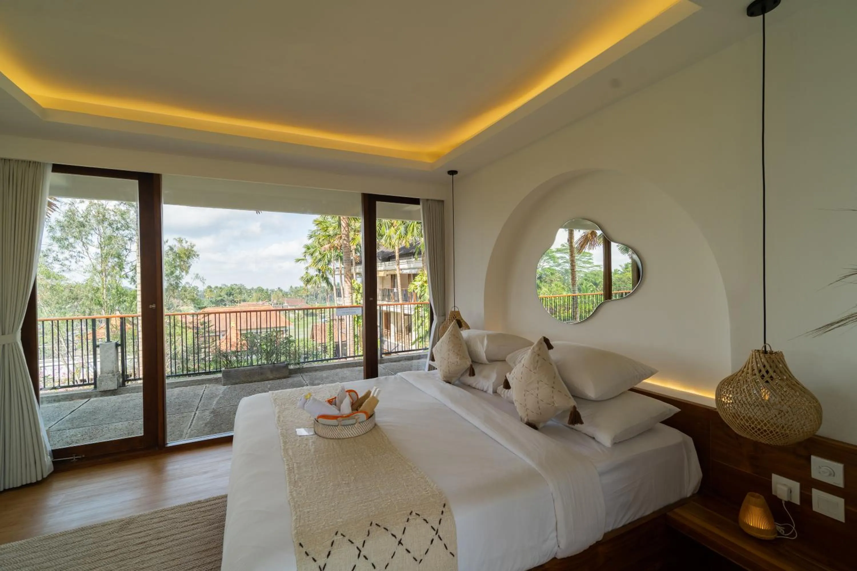 Bed in Om Ham Retreat and Resort