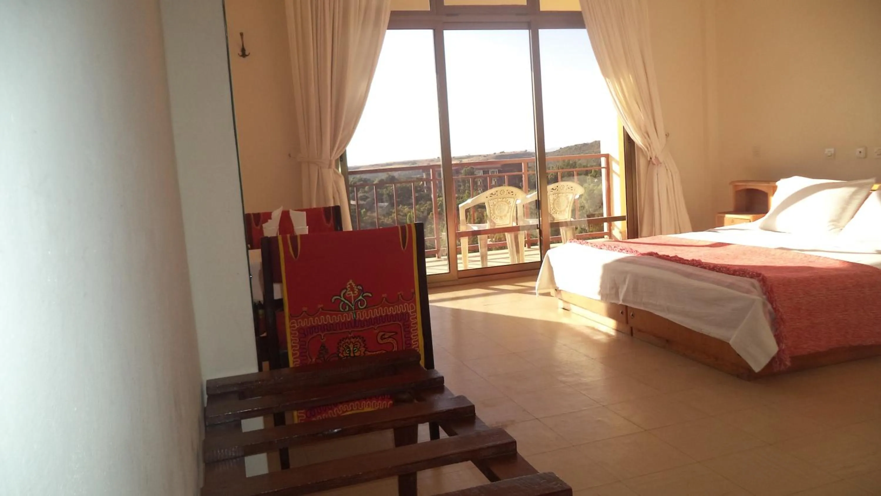Balcony/Terrace, Bed in Jerusalem Hotel Lalibela