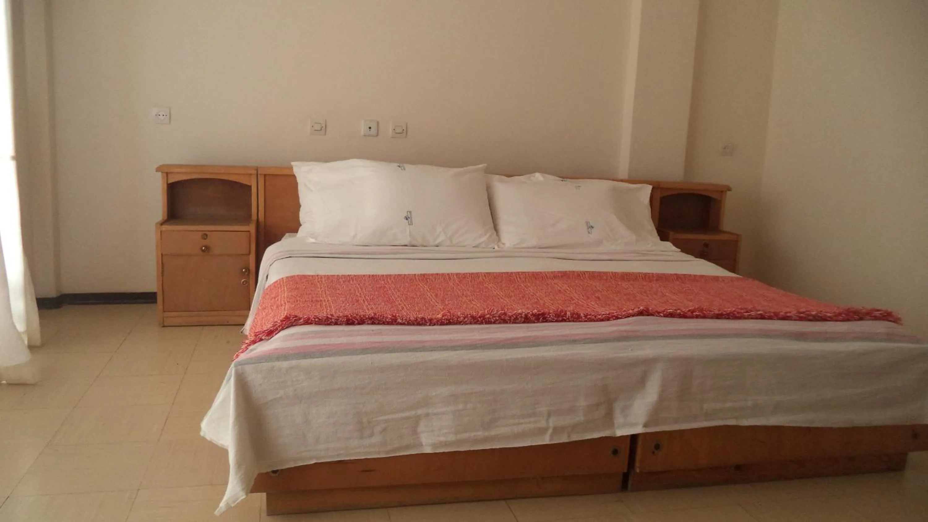 Bed in Jerusalem Hotel Lalibela