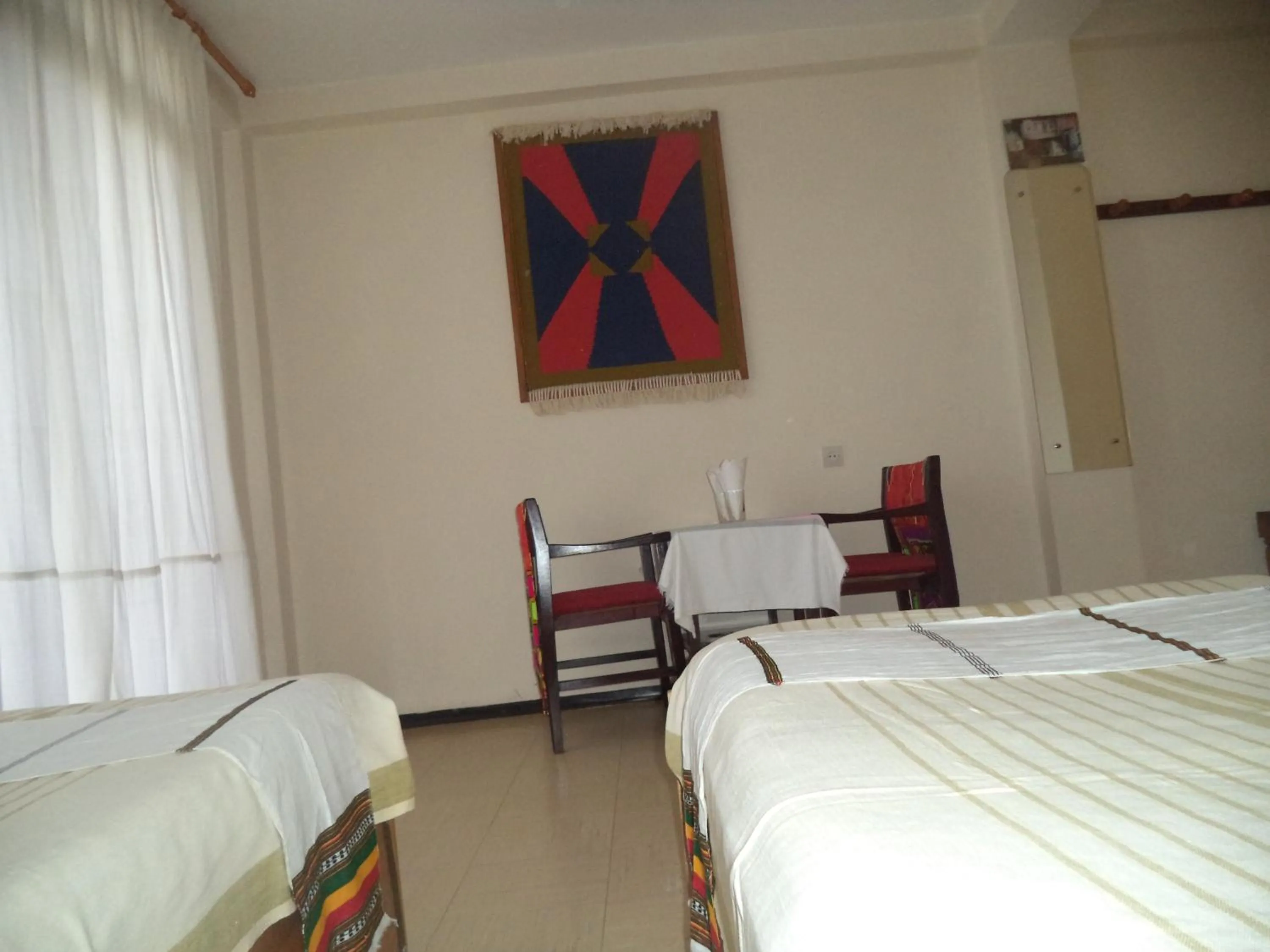 Decorative detail, Bed in Jerusalem Hotel Lalibela
