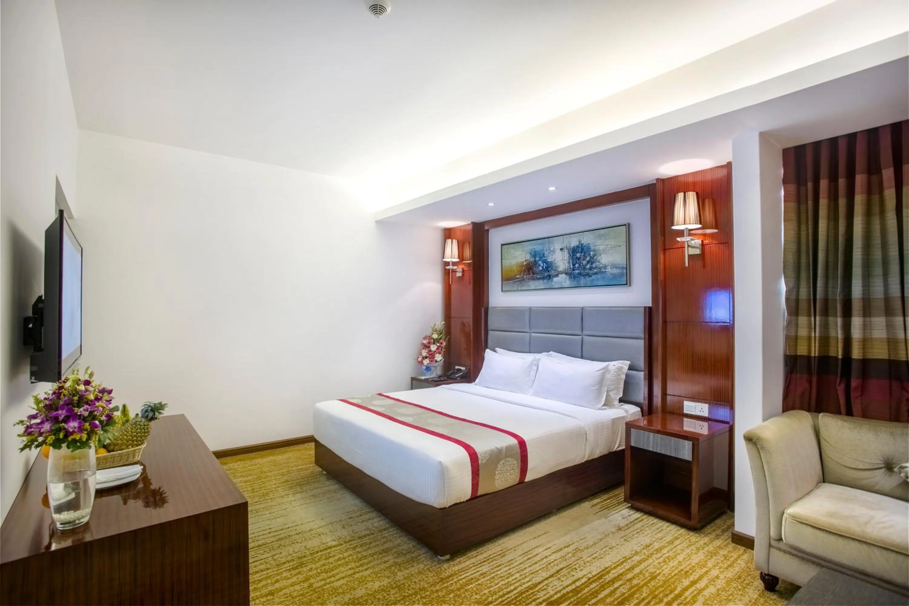 Bedroom, Bed in Bengal Blueberry