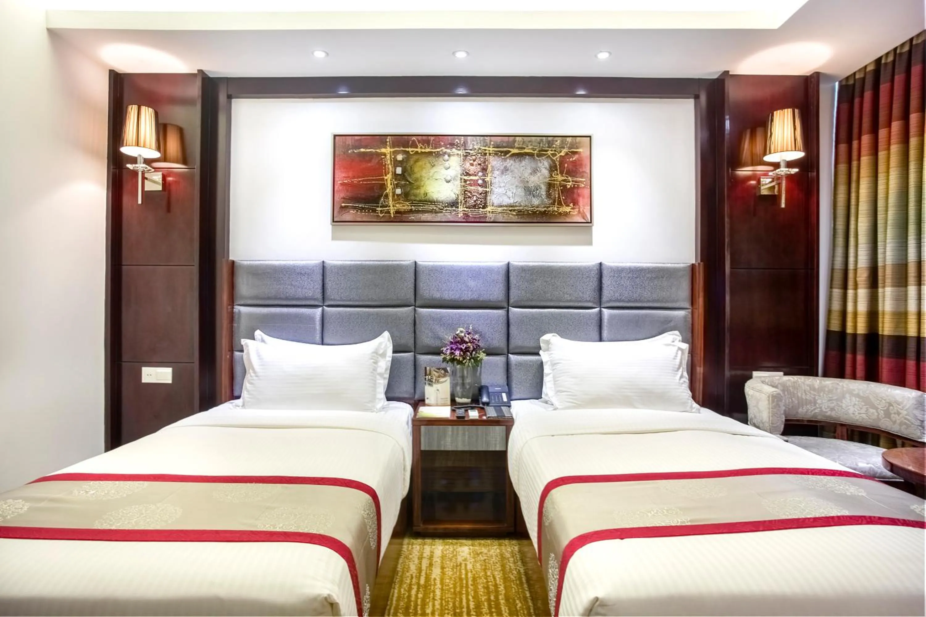 Bedroom, Bed in Bengal Blueberry