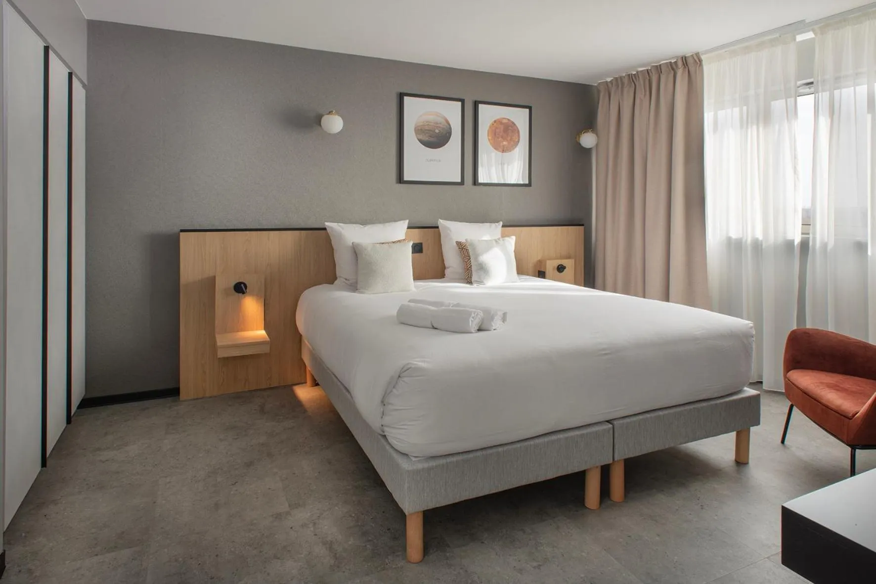 Bedroom, Bed in Sevenline Purpan Toulouse