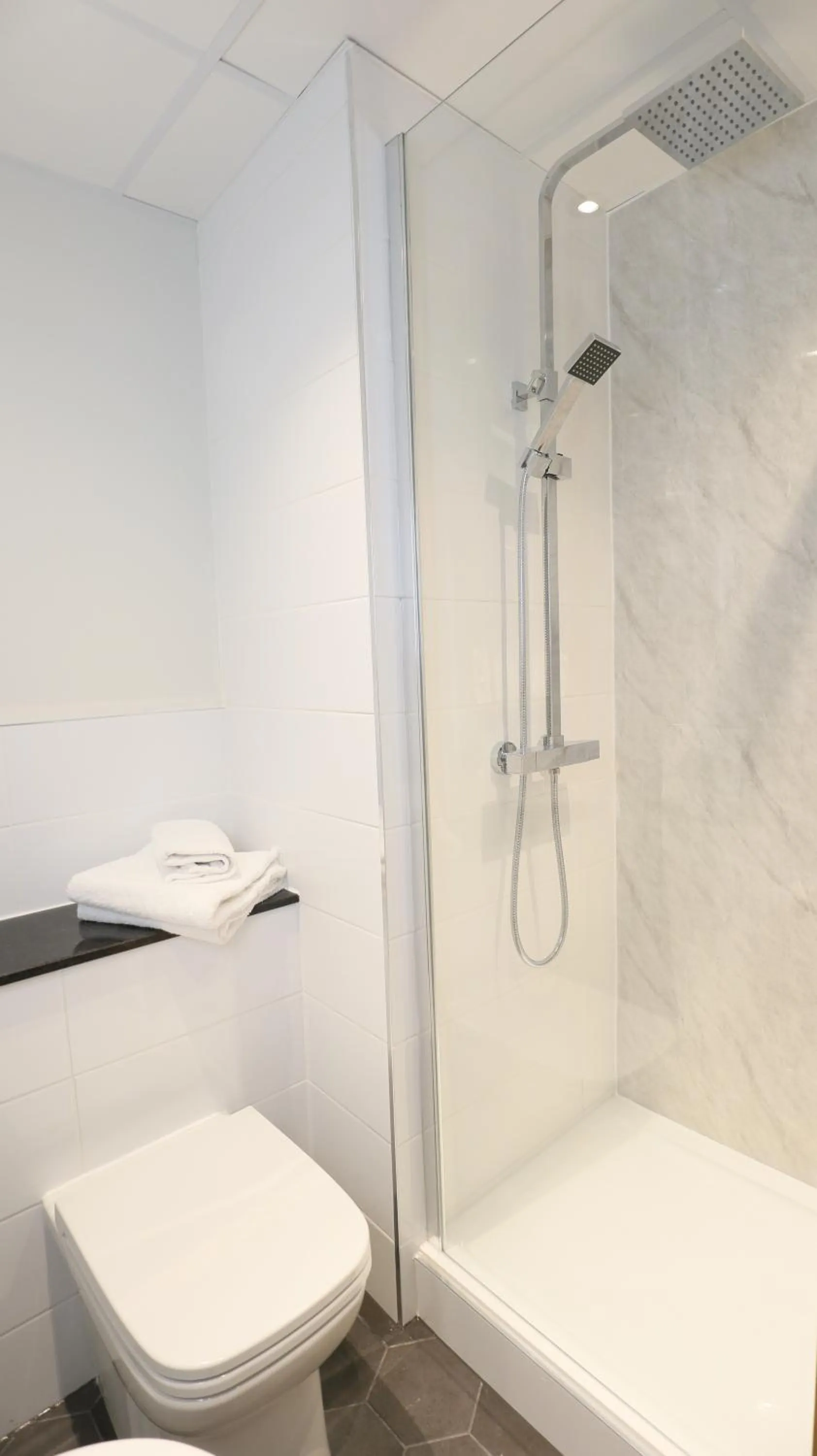 Shower in The Victoria Hotel Manchester by Compass Hospitality