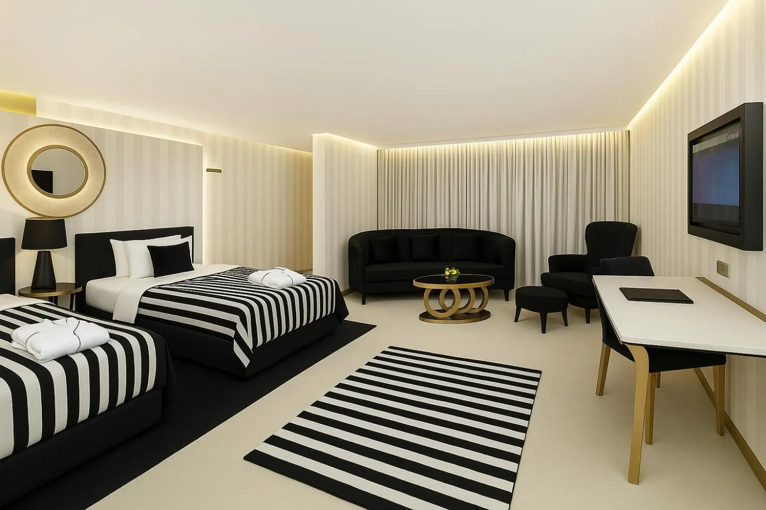 Bed in Ramada Hotel & Suites Sisli