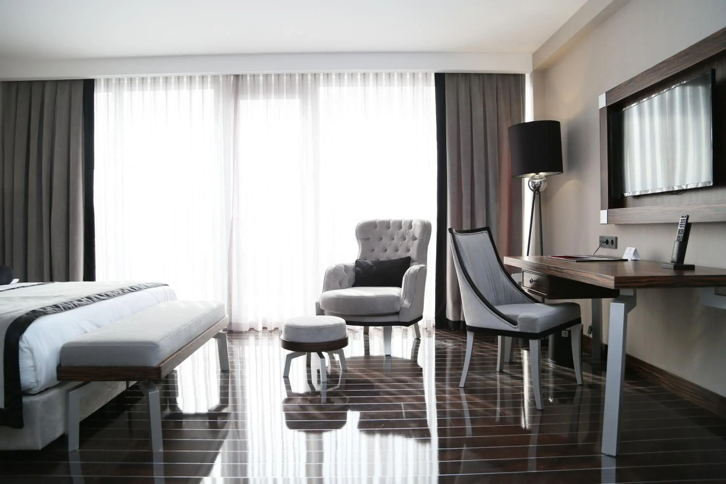 Balcony/Terrace, Bed in Ramada Hotel & Suites Sisli Balcony/Terrace, Bed in Ramada Hotel & Suites Sisli