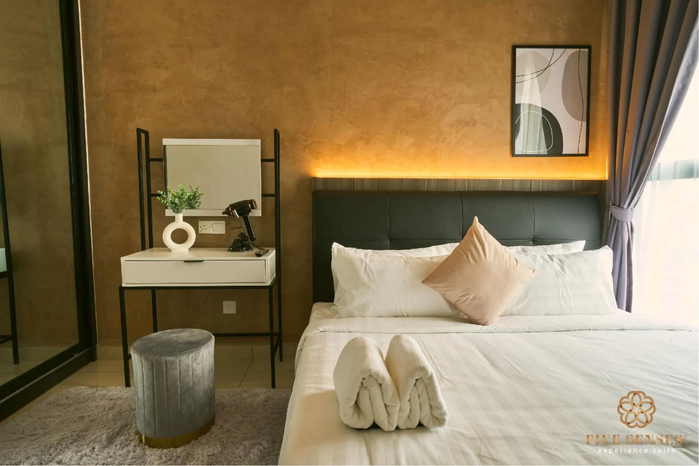 Bedroom, Bed in Trion One Suites Kuala Lumpur by Five Senses