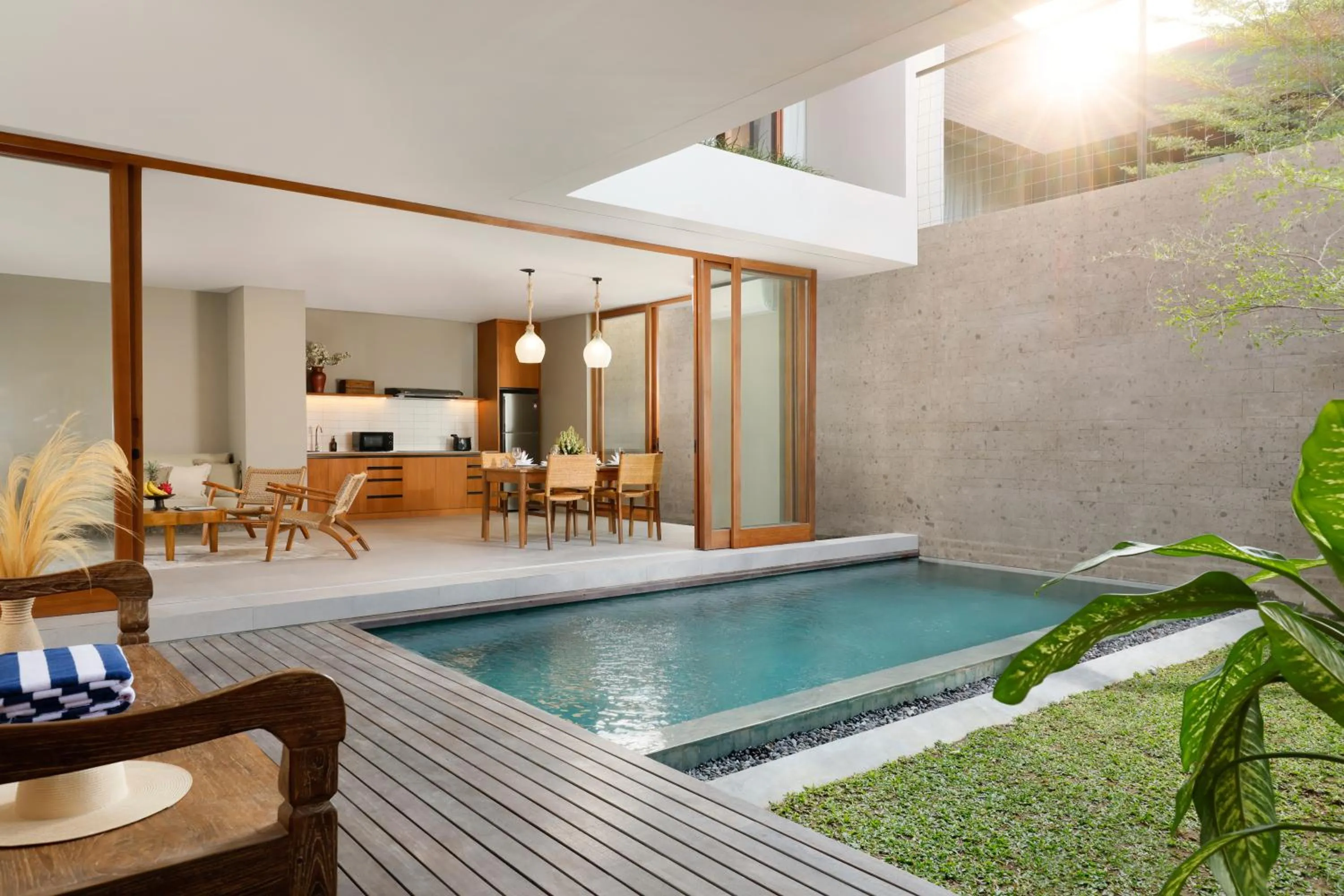 Pool view in Pulang Villas Pererenan by Nakula