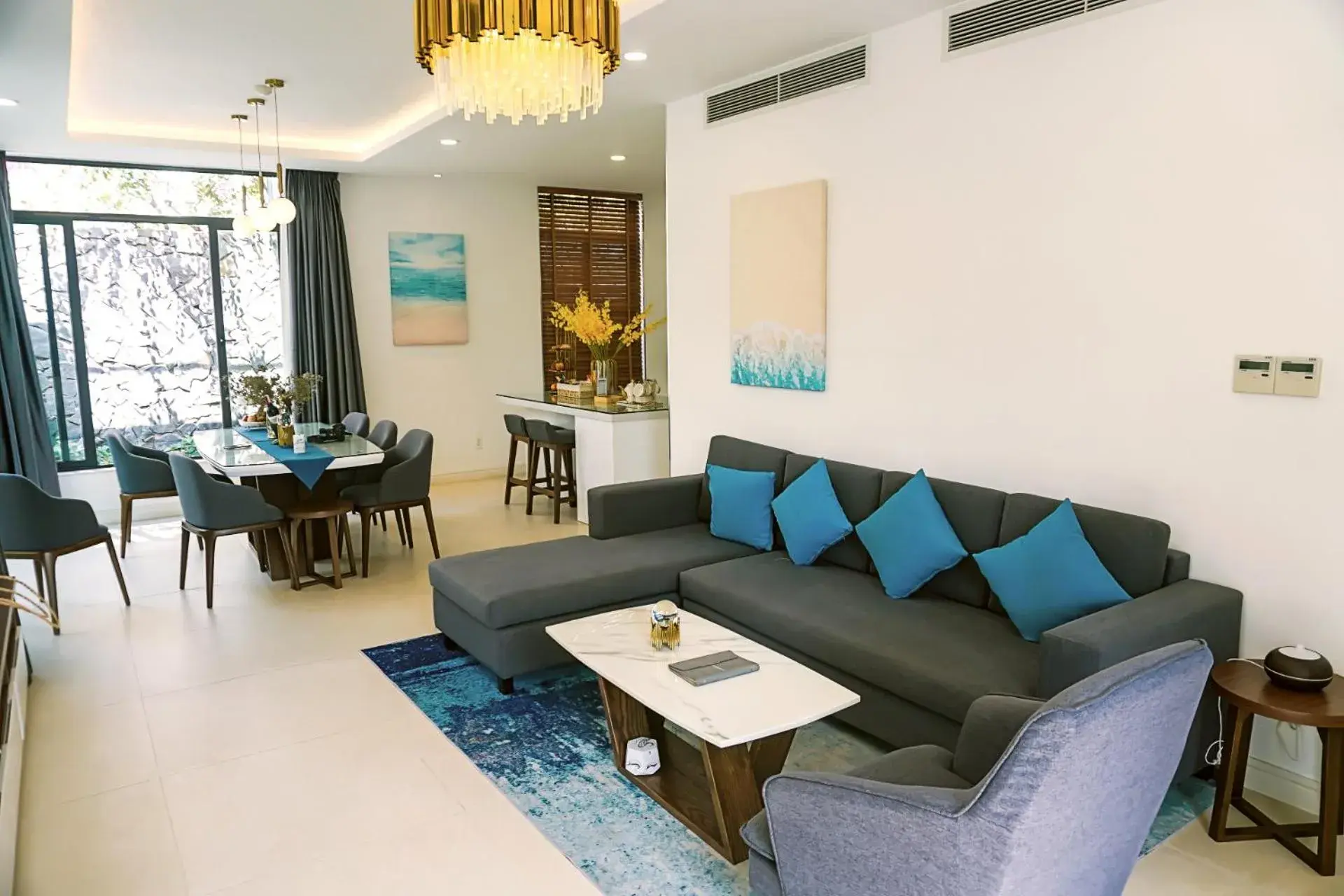 Living room in Seascape Villas In Long Beach Cam Ranh Living room in Seascape Villas In Long Beach Cam Ranh
