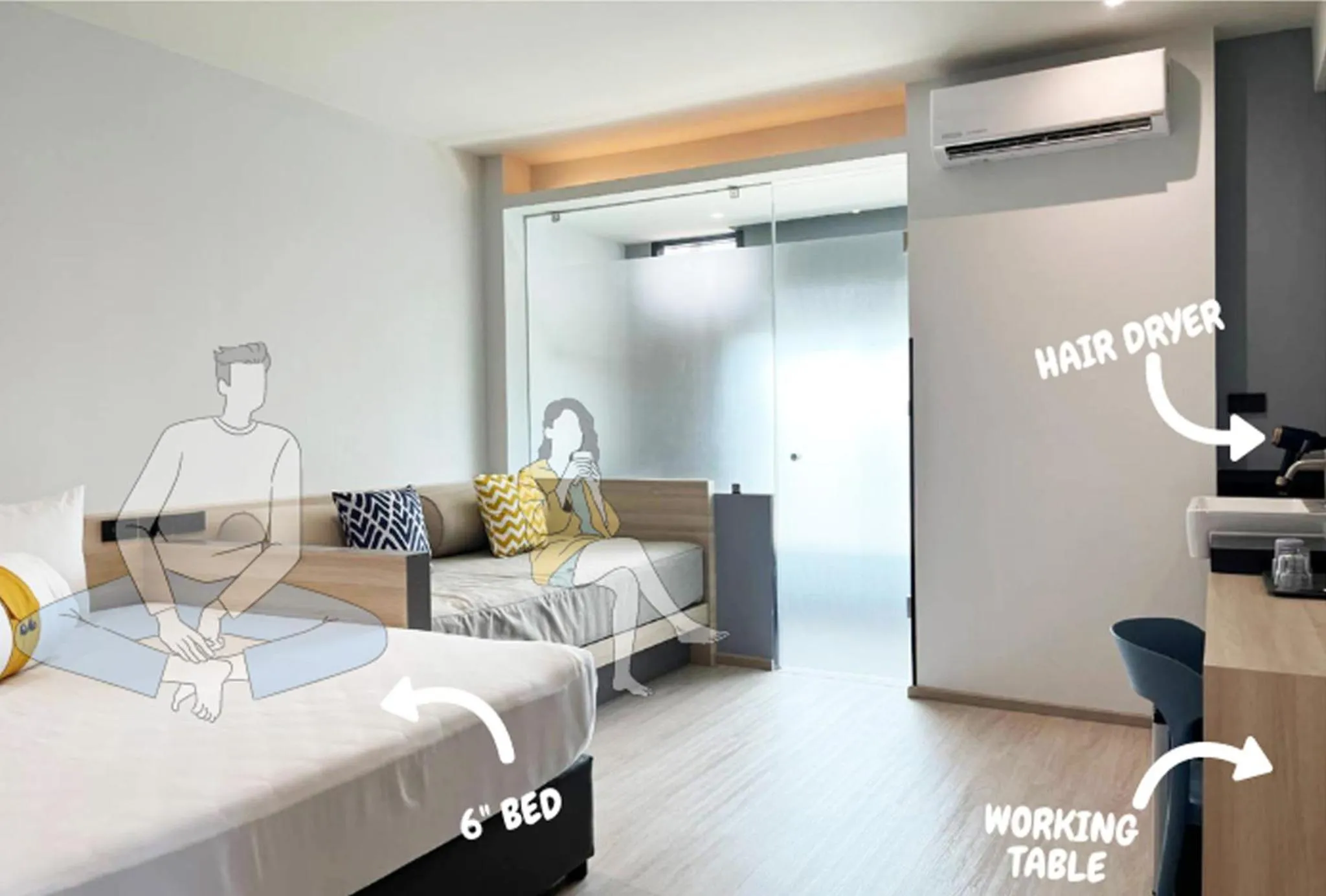 Bed in Hatyai Midtown Hotel