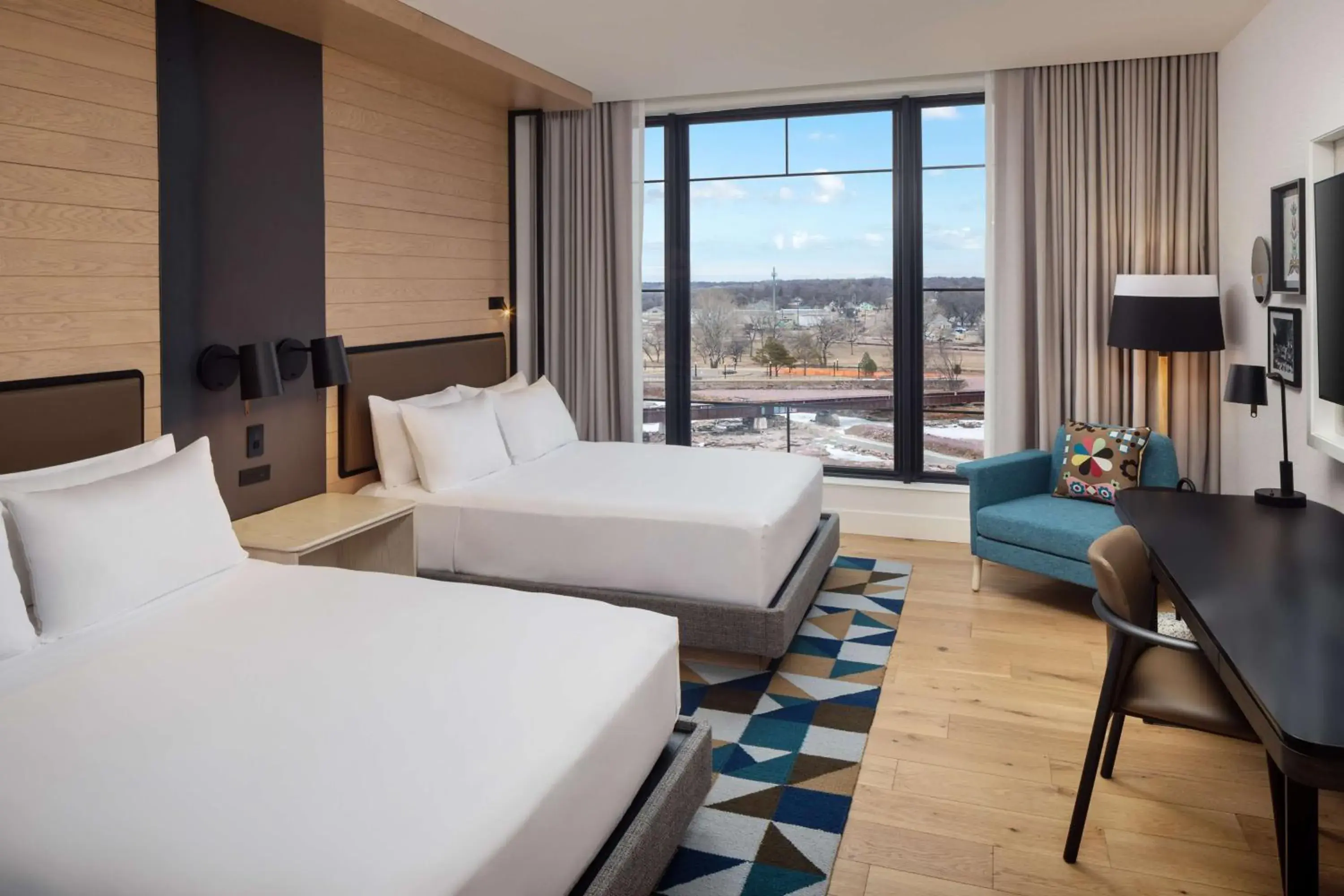 Queen Room with Two Queen Beds and Park View in Canopy By Hilton Sioux Falls Downtown Queen Room with Two Queen Beds and Park View in Canopy By Hilton Sioux Falls Downtown