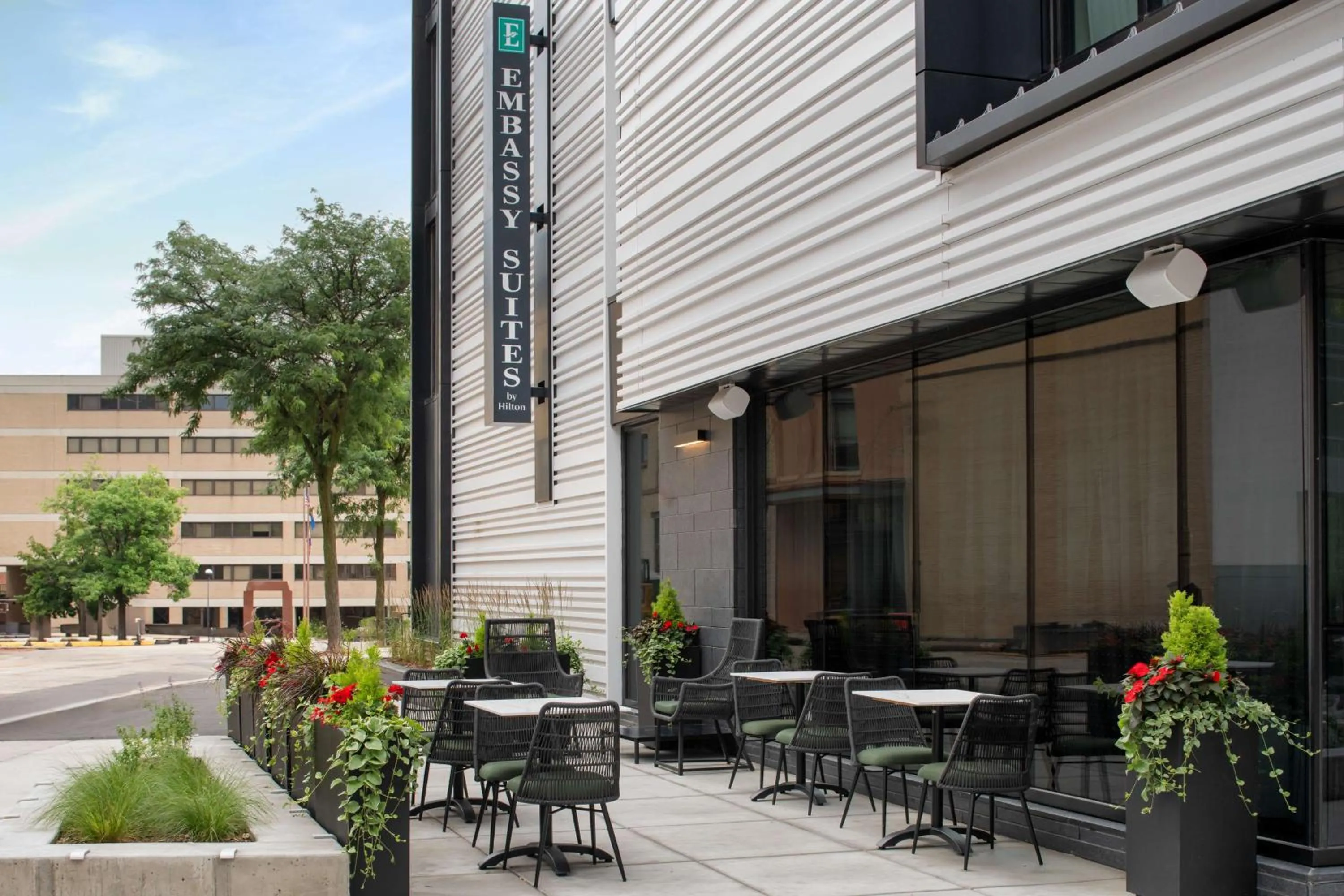 Patio in Embassy Suites By Hilton Madison Downtown