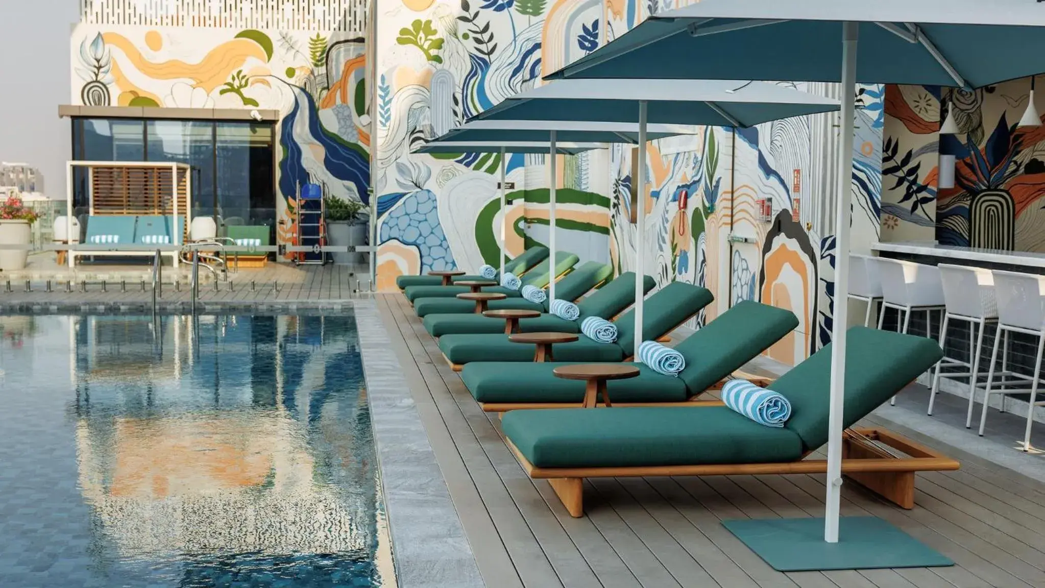 Swimming pool in InterContinental Residences Dubai Business Bay by IHG Swimming pool in InterContinental Residences Dubai Business Bay by IHG