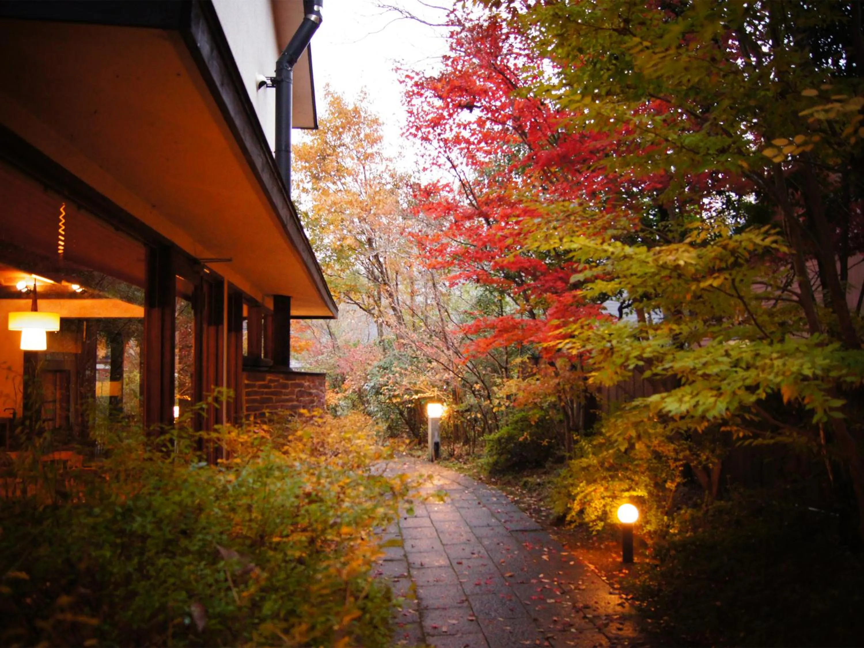 Garden in Yufuin Onsen Ryokan Hananomai