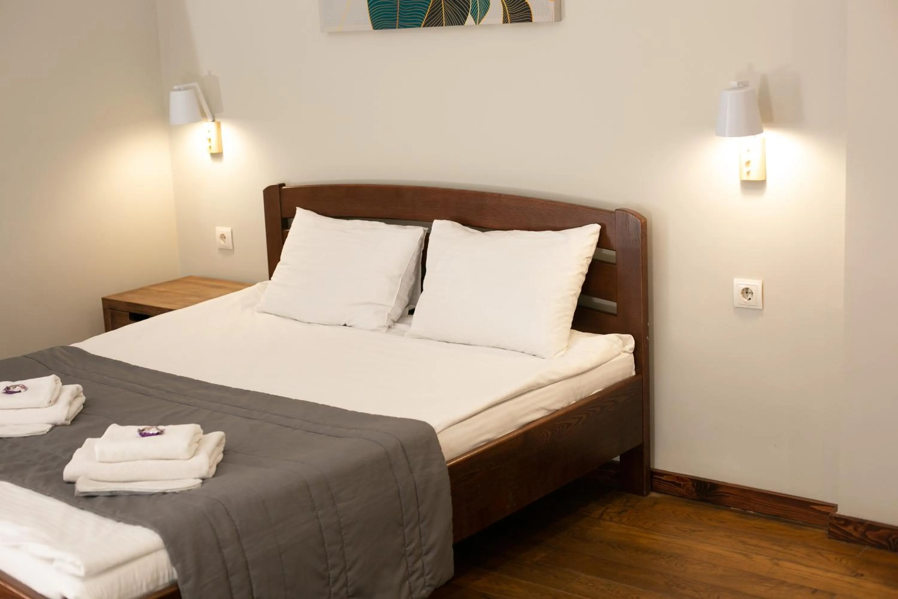 Bed in NeboS Hotel & Restaurant