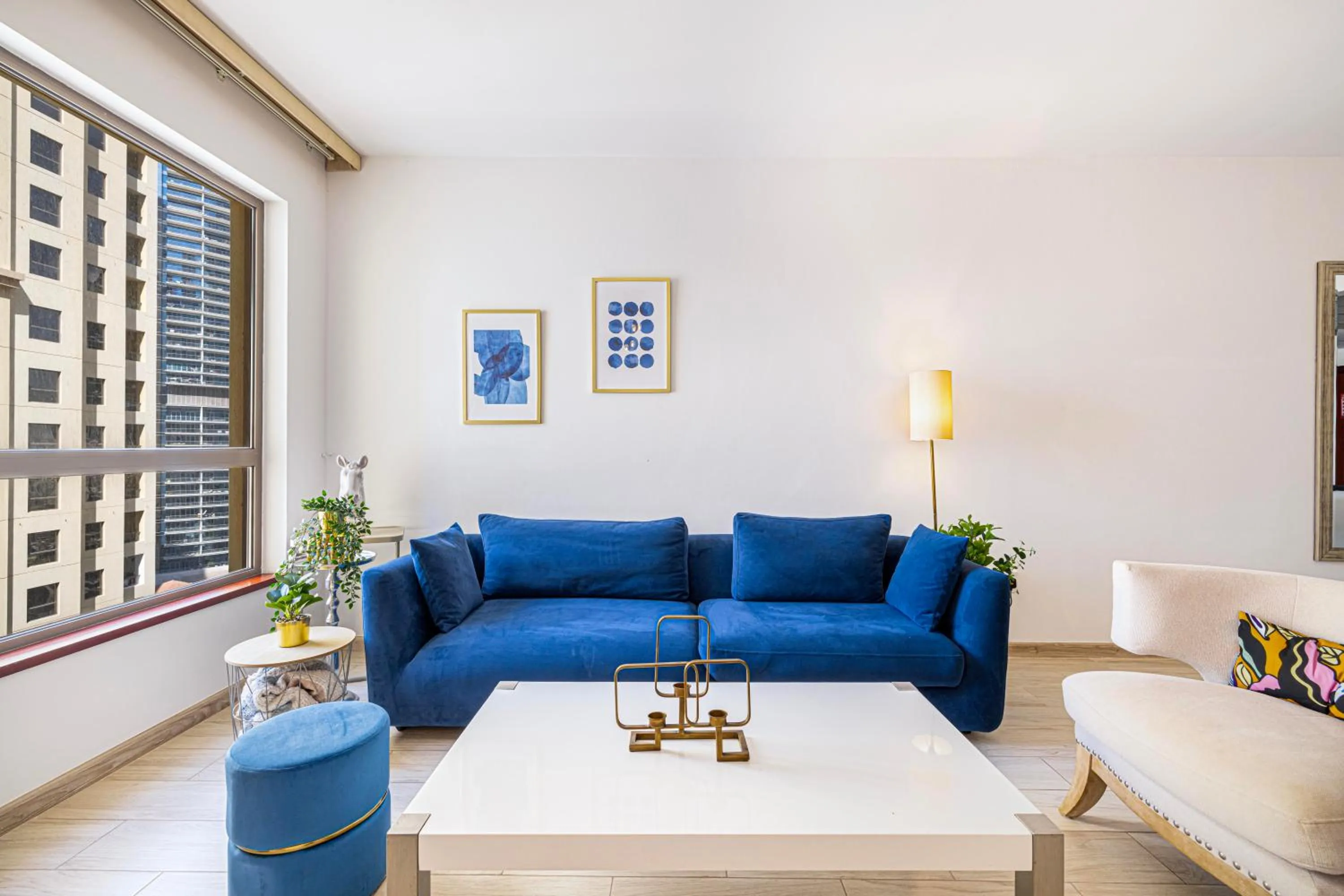 Seating area in Sound of the Waves in JBR by Lagom