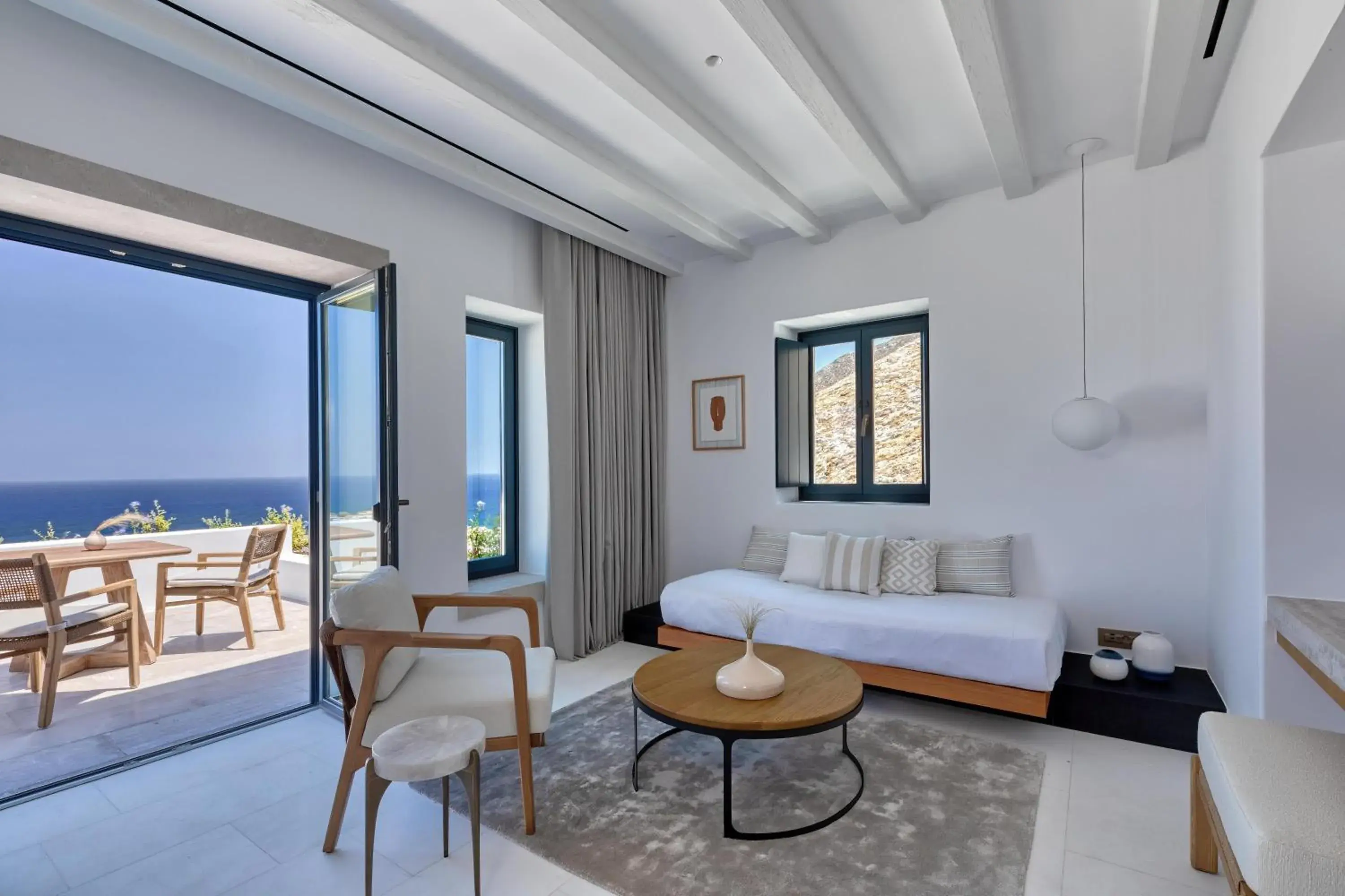 One-Bedroom Premium King Suite with Sea View in Sandblu Santorini, LXR Hotels & Resorts One-Bedroom Premium King Suite with Sea View in Sandblu Santorini, LXR Hotels & Resorts