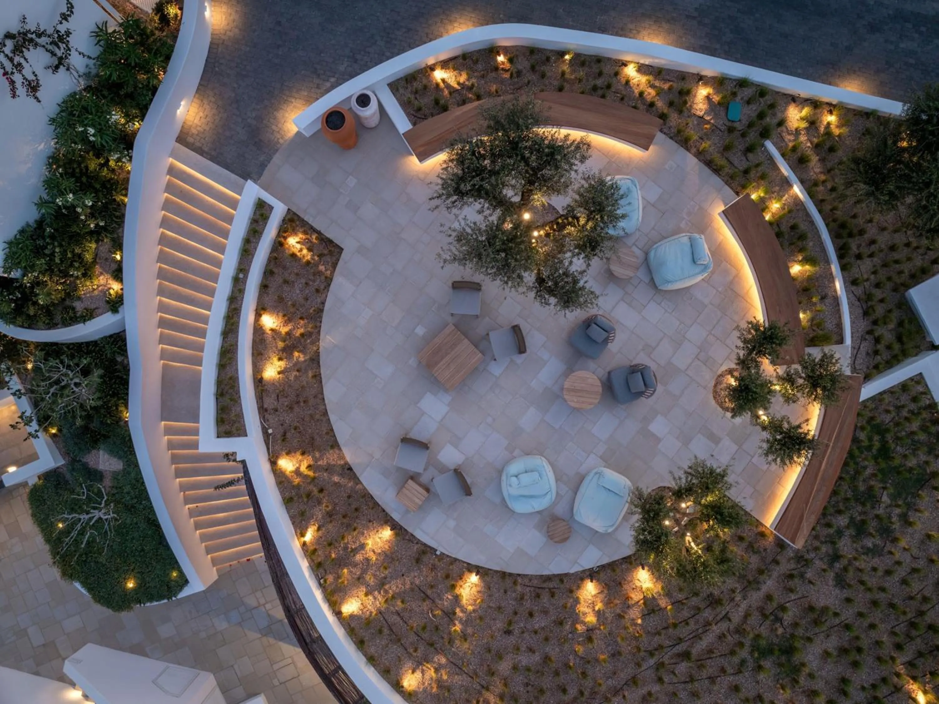 Patio in Sandblu Santorini, LXR Hotels & Resorts