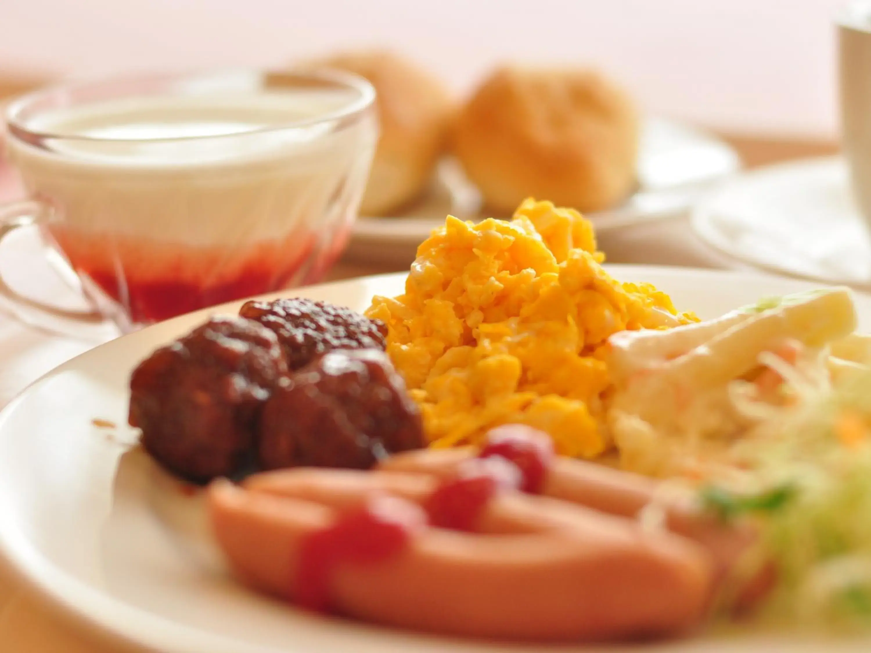 Food close-up in Hotel Green With Food close-up in Hotel Green With