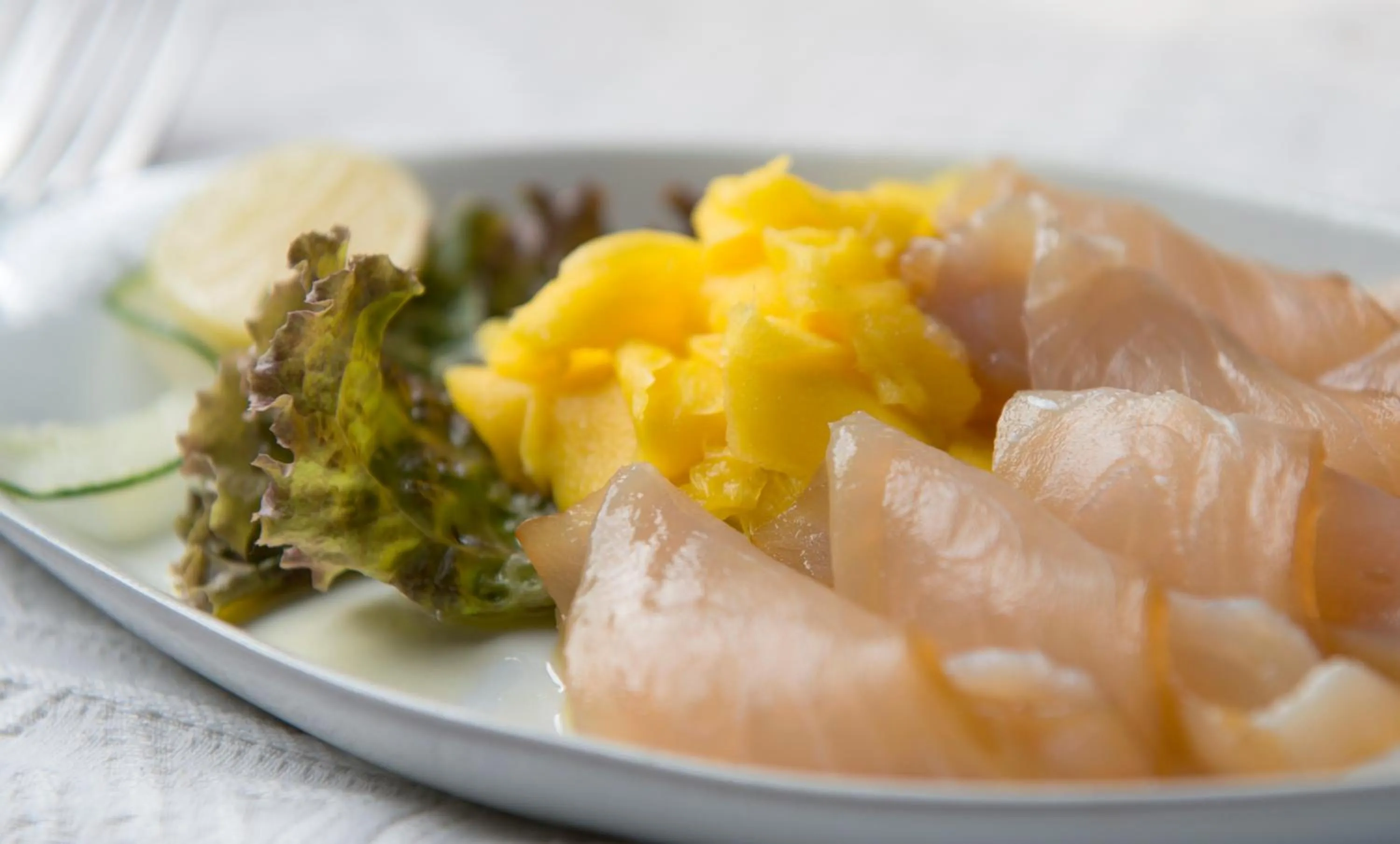 Food close-up in Auberge d'Anse Boileau & Restaurant Chez Plume