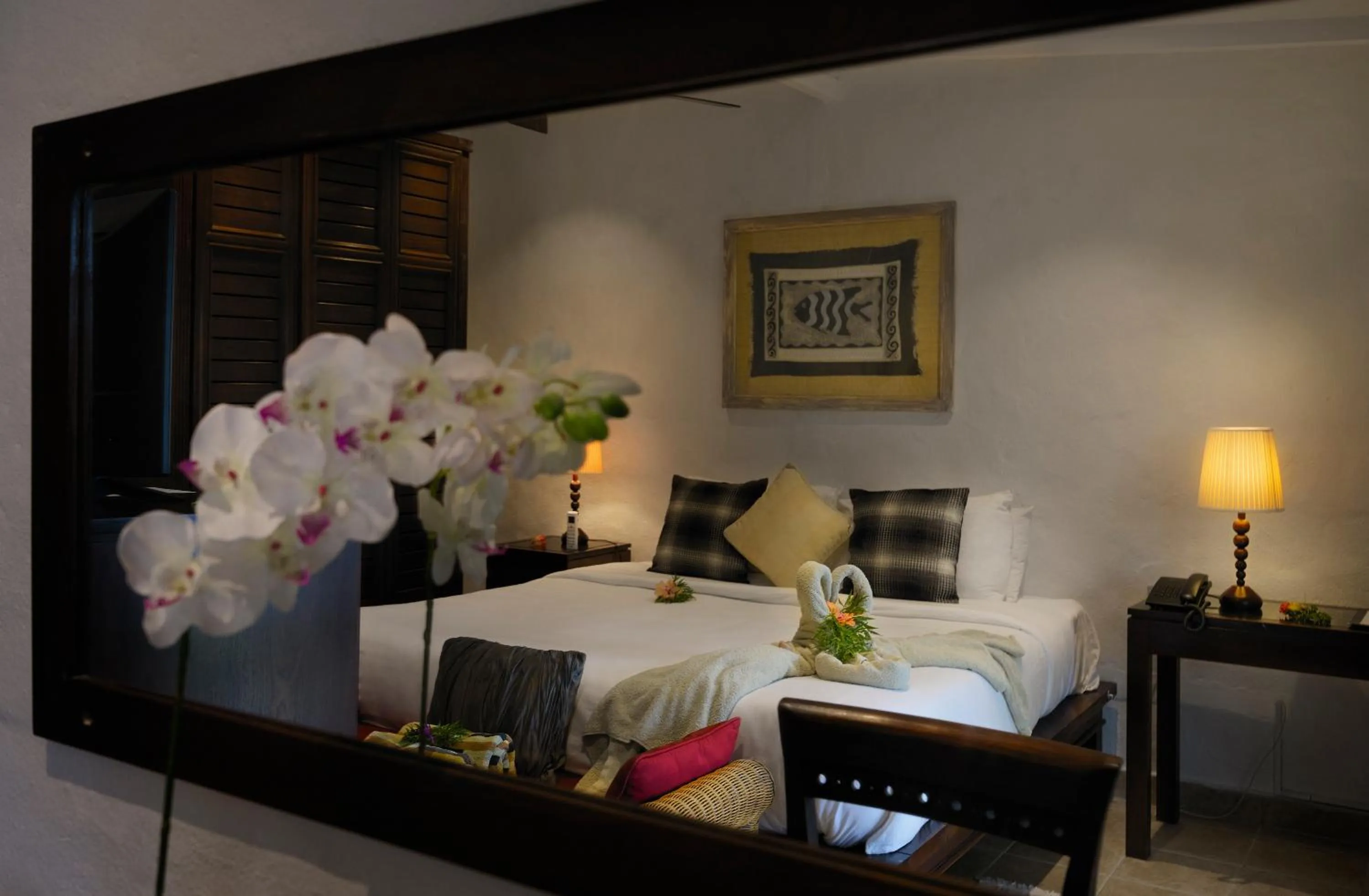 Bed in Auberge d'Anse Boileau & Restaurant Chez Plume